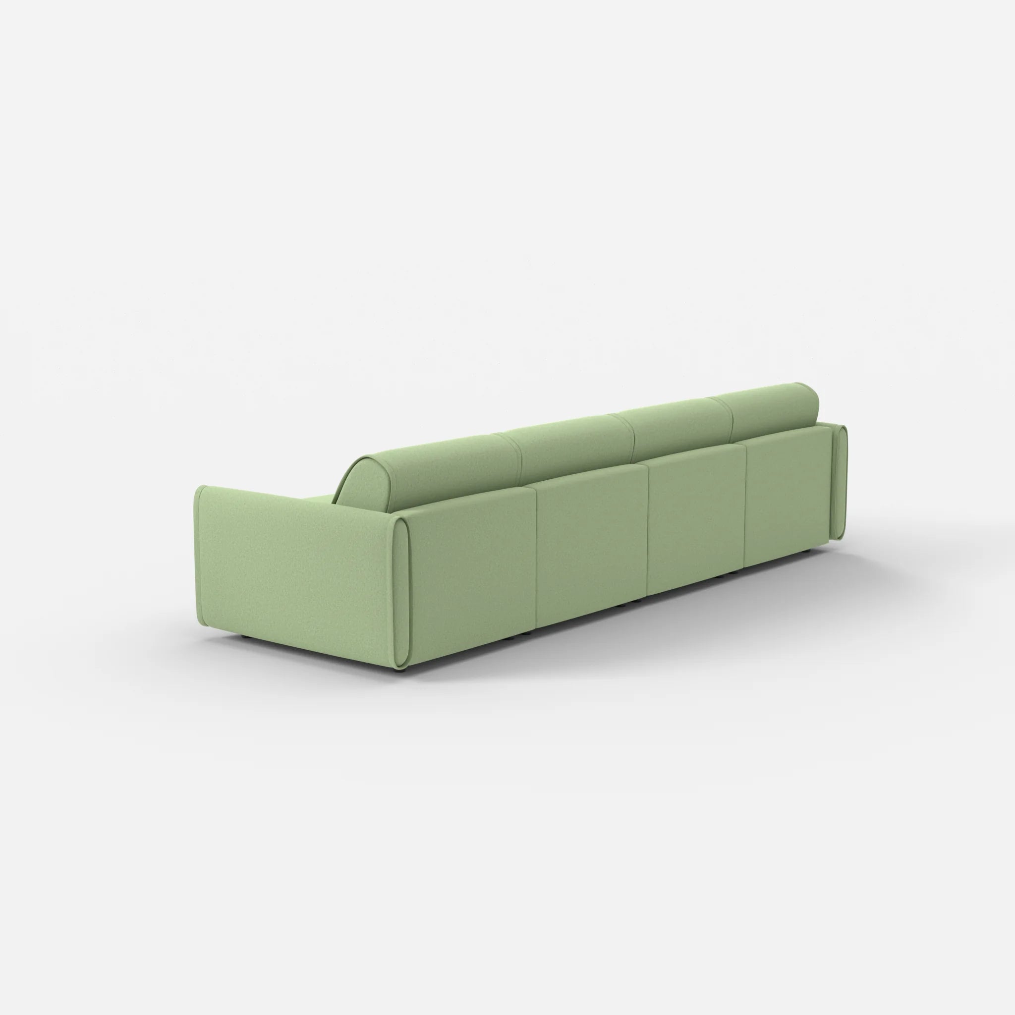 4 Sitzer Sofa Belleform mit schmaler Armlehne 1 dama0042 in Hellgrün von hinten