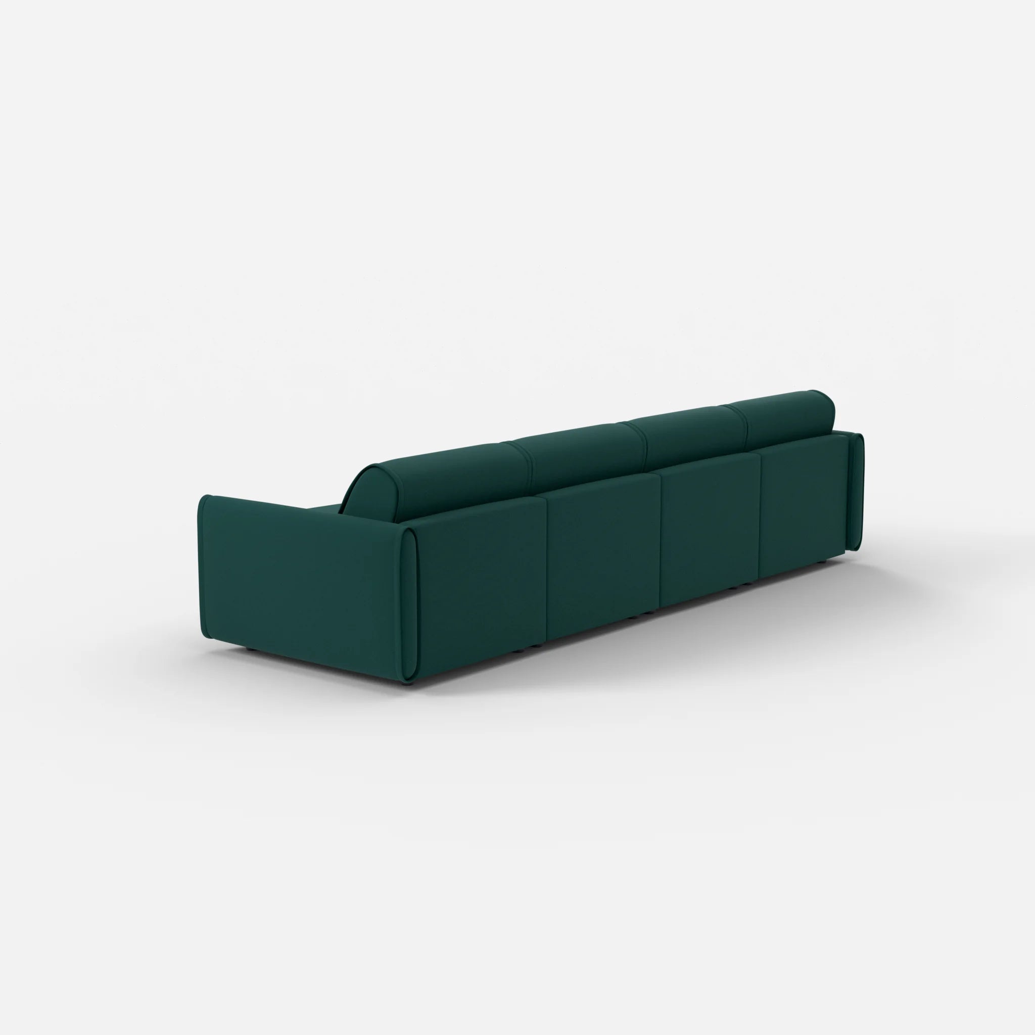 4 Sitzer Sofa Belleform mit schmaler Armlehne 1 dama0073 in Petrol von hinten