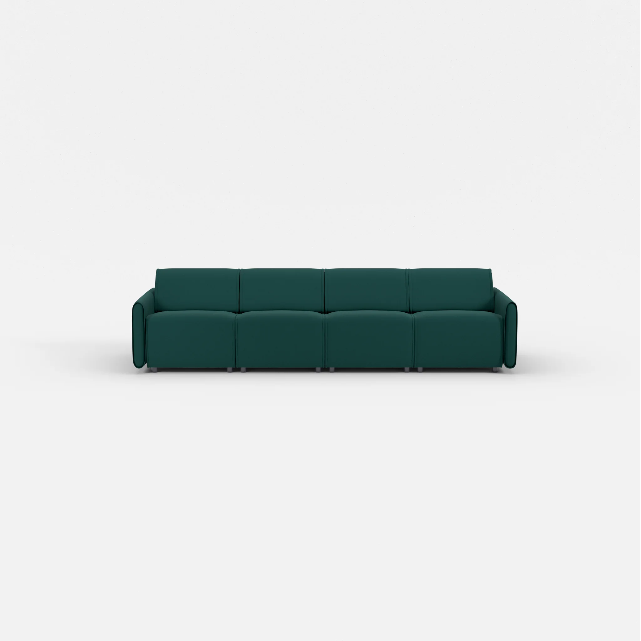 4 Sitzer Sofa Belleform mit schmaler Armlehne 1 dama0073 in Petrol von vorne