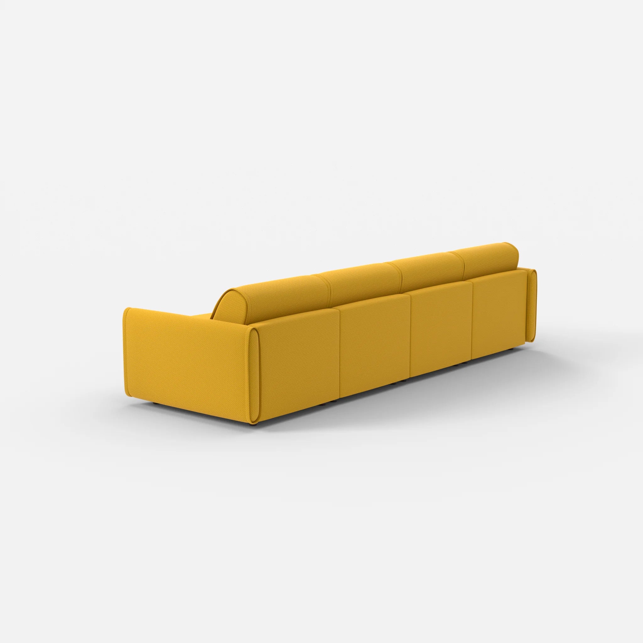 4 Sitzer Sofa Belleform mit schmaler Armlehne 1 nabucco3019 in Curry von hinten