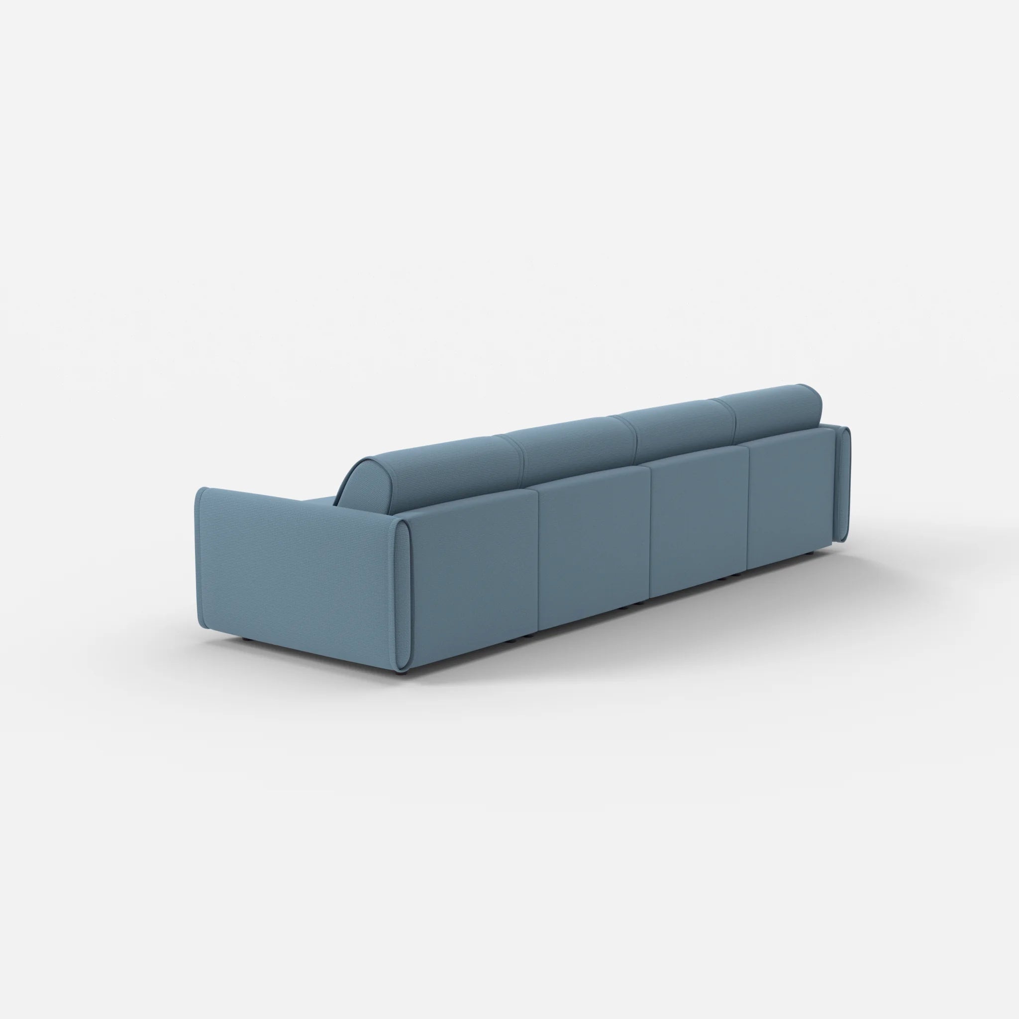 4 Sitzer Sofa Belleform mit schmaler Armlehne 1 nabucco6043 in Blau von hinten