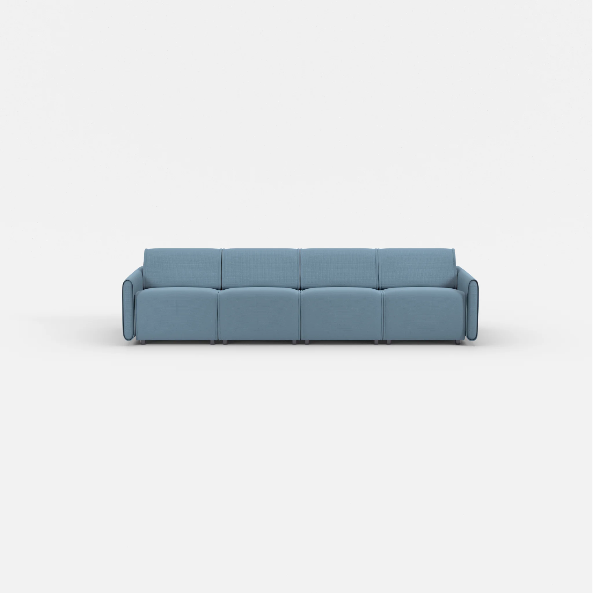 4 Sitzer Sofa Belleform mit schmaler Armlehne 1 nabucco6043 in Blau von vorne