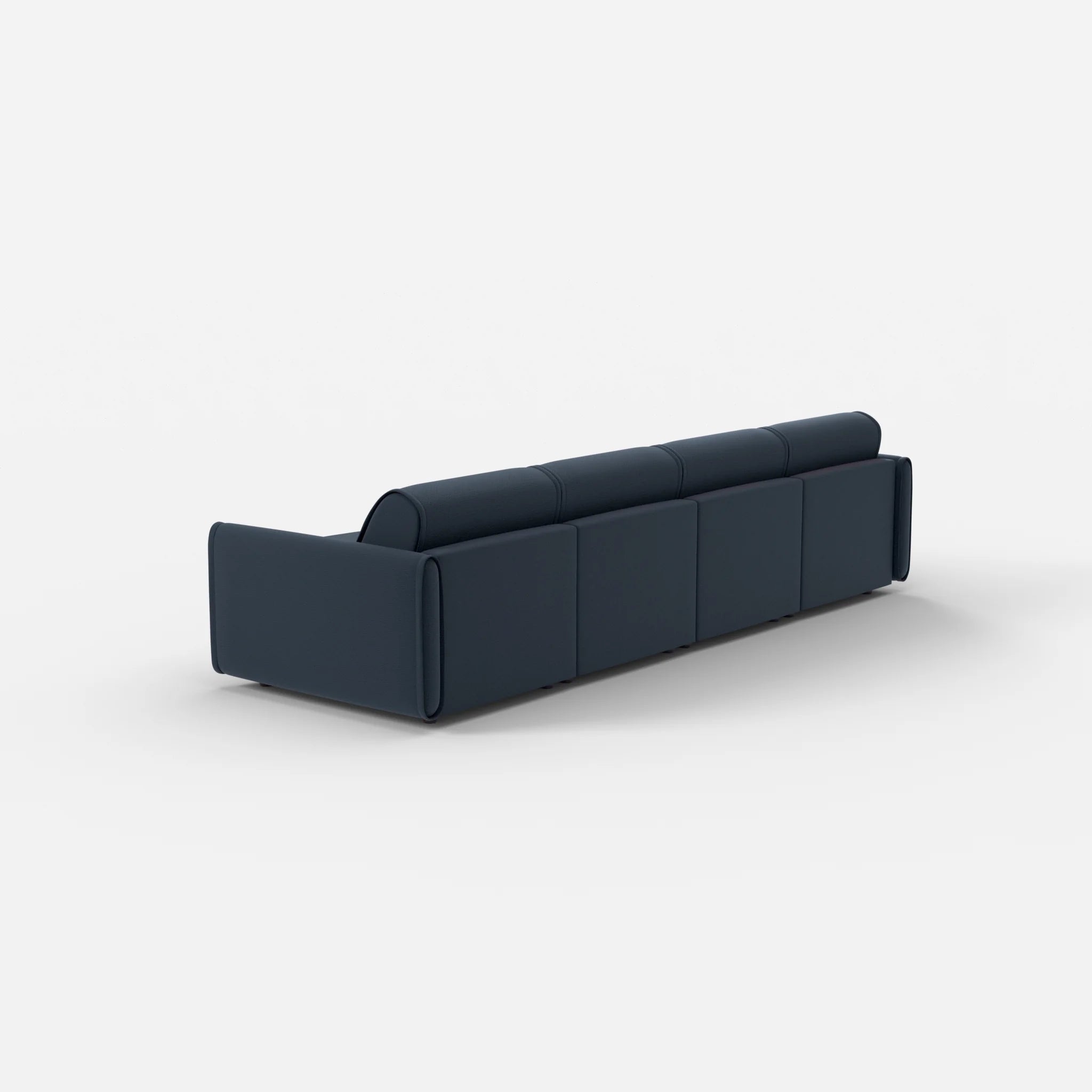 4 Sitzer Sofa Belleform mit schmaler Armlehne 1 nabucco6098 in Dunkelblau von hinten