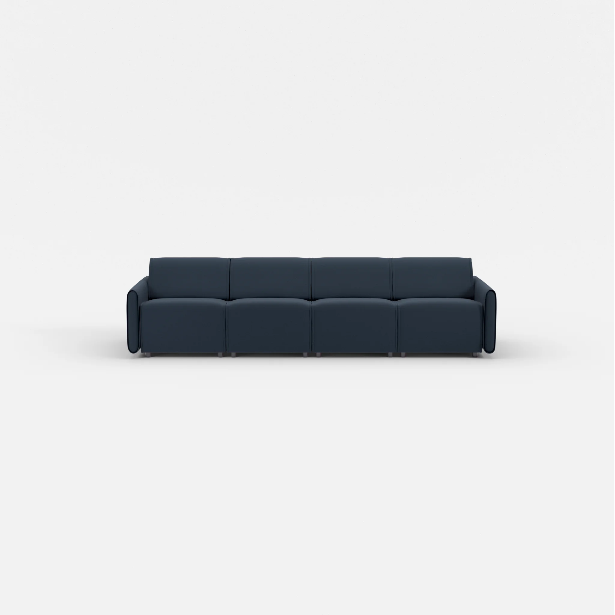 4 Sitzer Sofa Belleform mit schmaler Armlehne 1 nabucco6098 in Dunkelblau von vorne