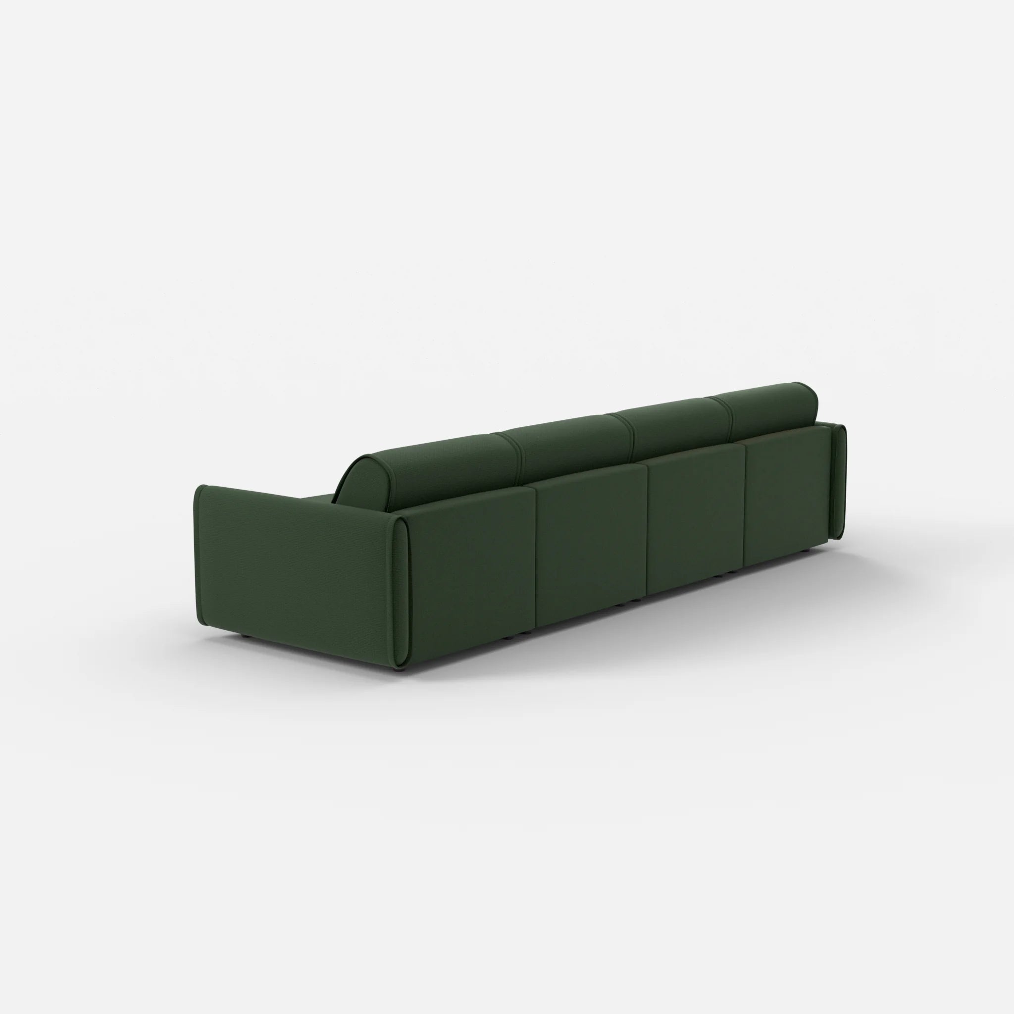 4 Sitzer Sofa Belleform mit schmaler Armlehne 1 nabucco7029 in Dunkelgrün von hinten