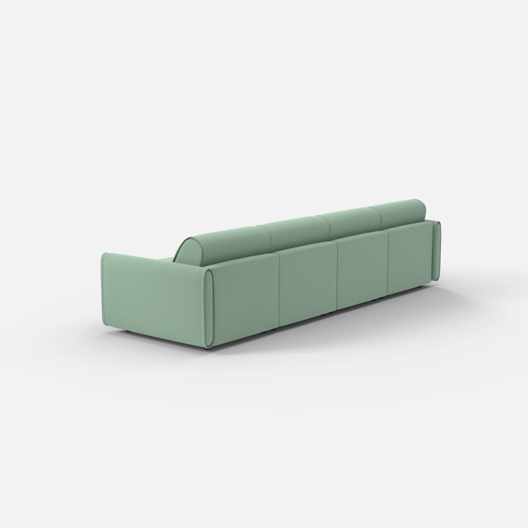 4 Sitzer Sofa Belleform mit schmaler Armlehne 1 nabucco7030 in Türkis von hinten