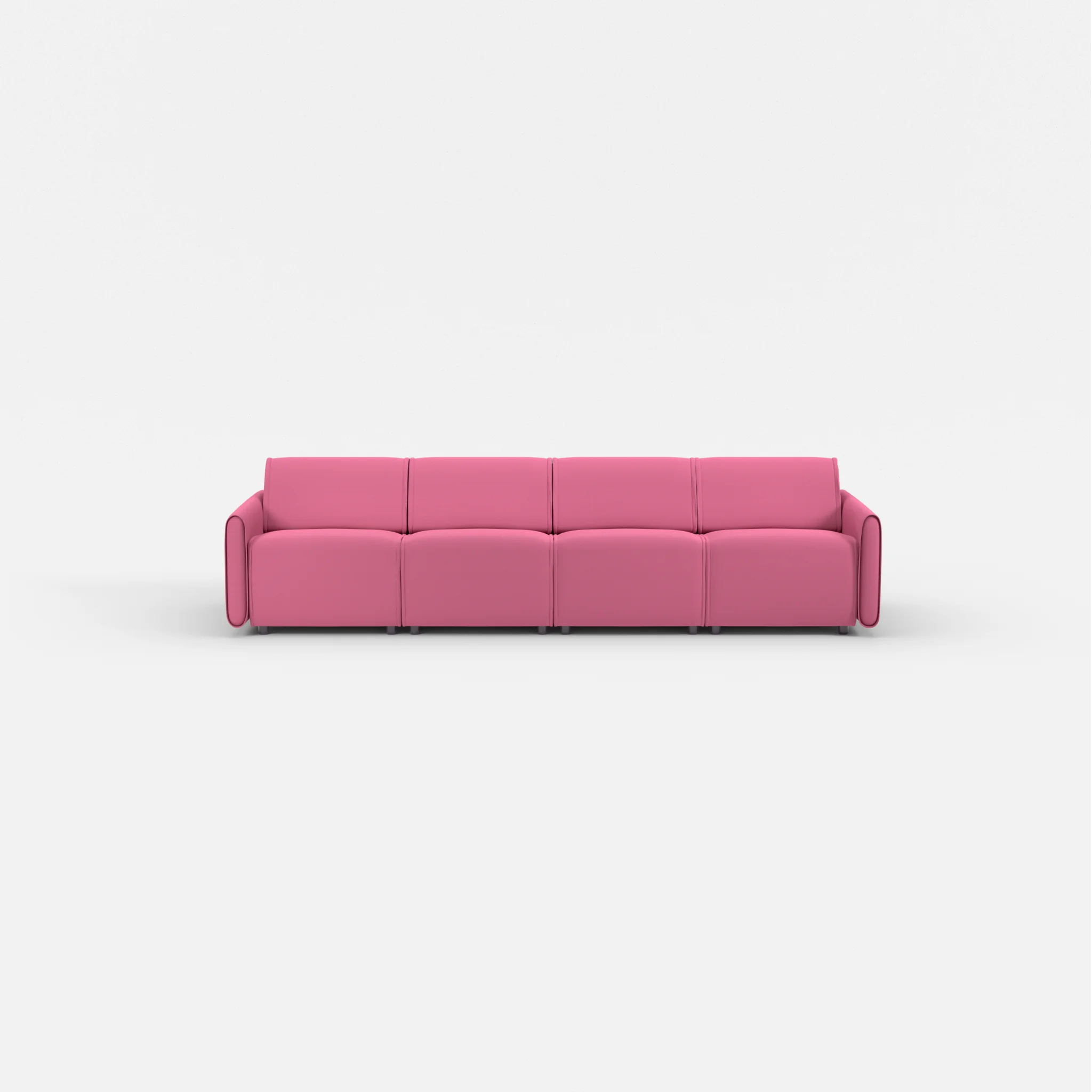 4 Sitzer Sofa Belleform mit schmaler Armlehne 1 novumlitchi in Violett von vorne