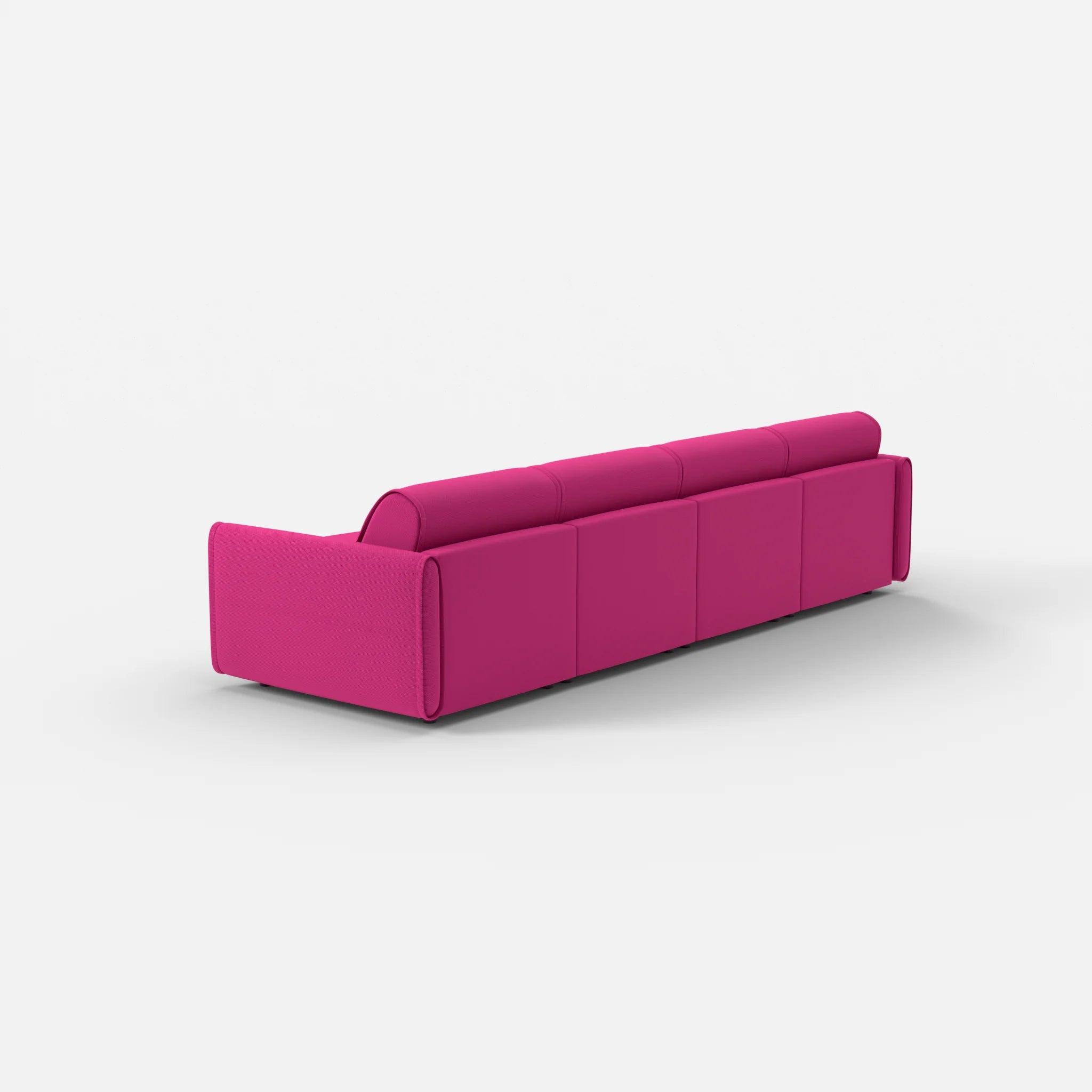 4 Sitzer Sofa Belleform mit schmaler Armlehne 1 novummagenta in Magenta von hinten