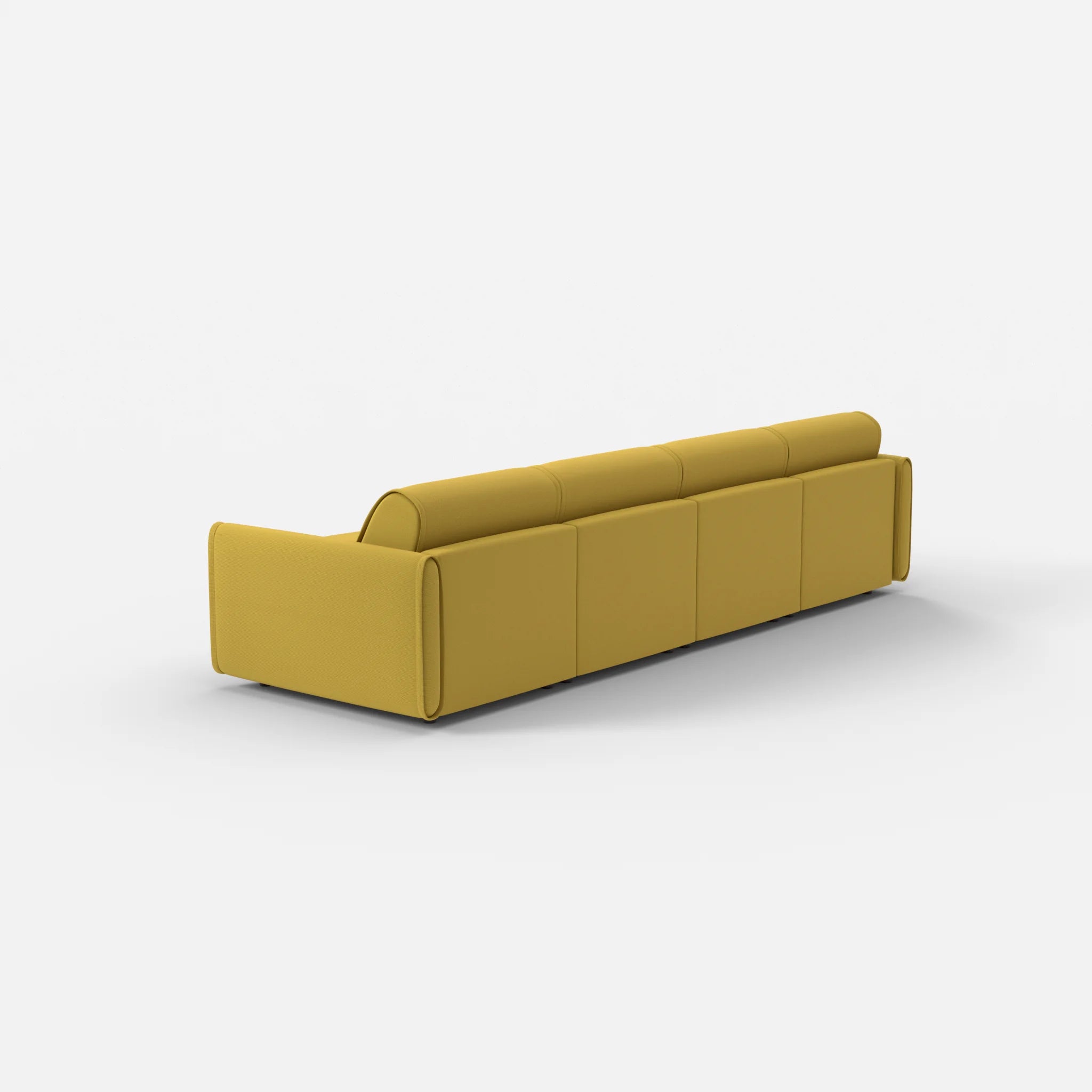4 Sitzer Sofa Belleform mit schmaler Armlehne 1 novumtivoli in Hellgrün von hinten