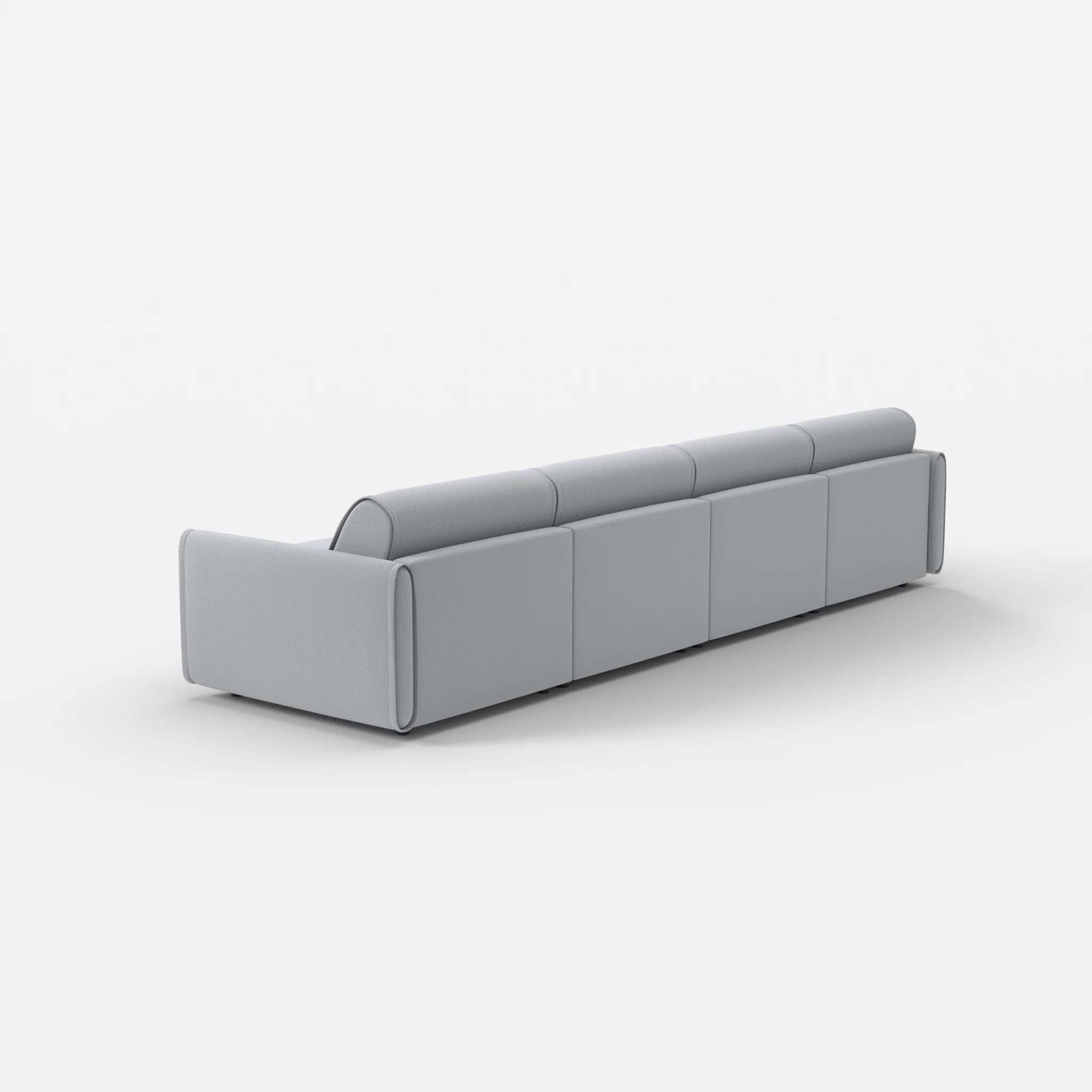 4 Sitzer Sofa Belleform mit schmaler Armlehne 2 credochalk in Hellgrau von hinten