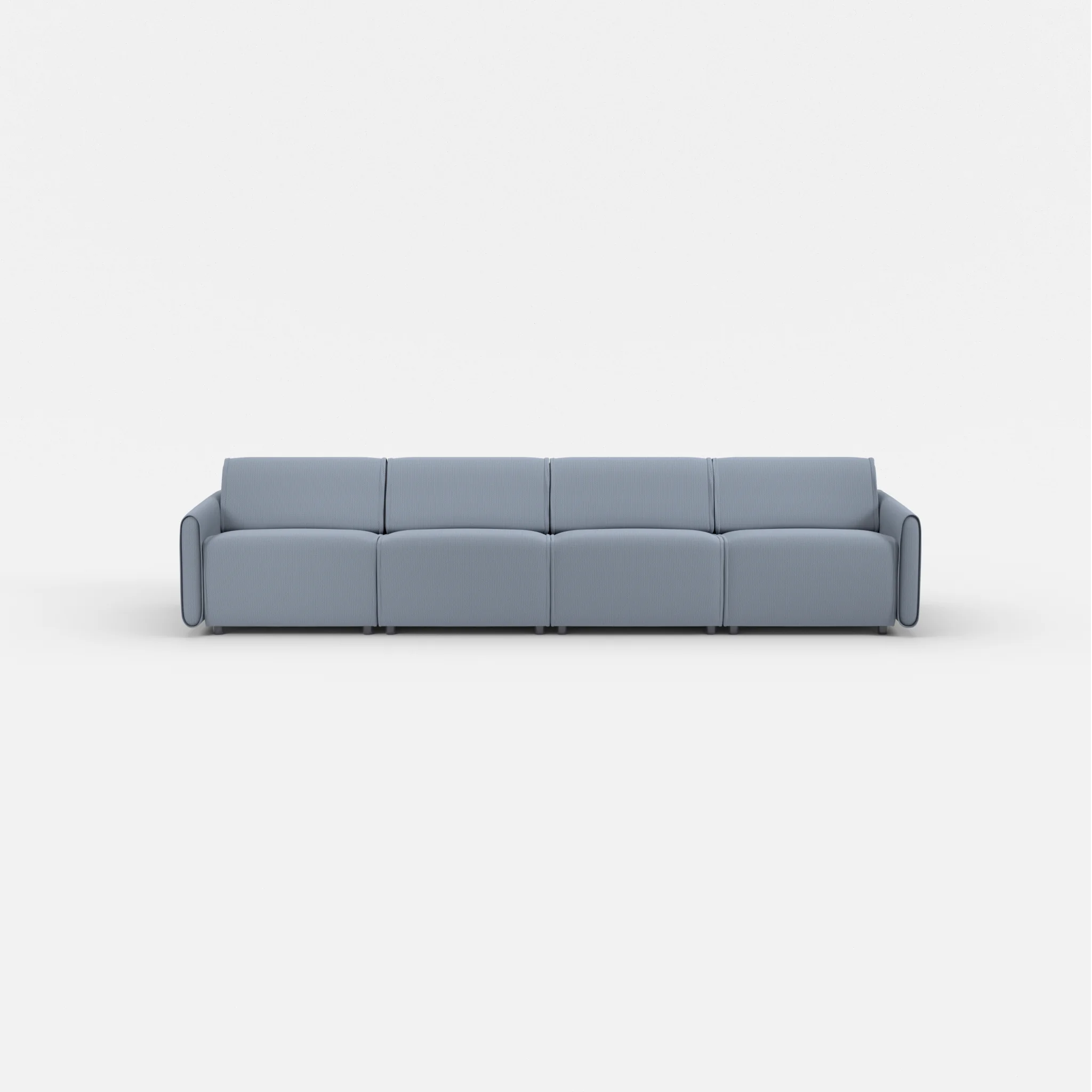 4 Sitzer Sofa Belleform mit schmaler Armlehne 2 credosea in Blau von vorne