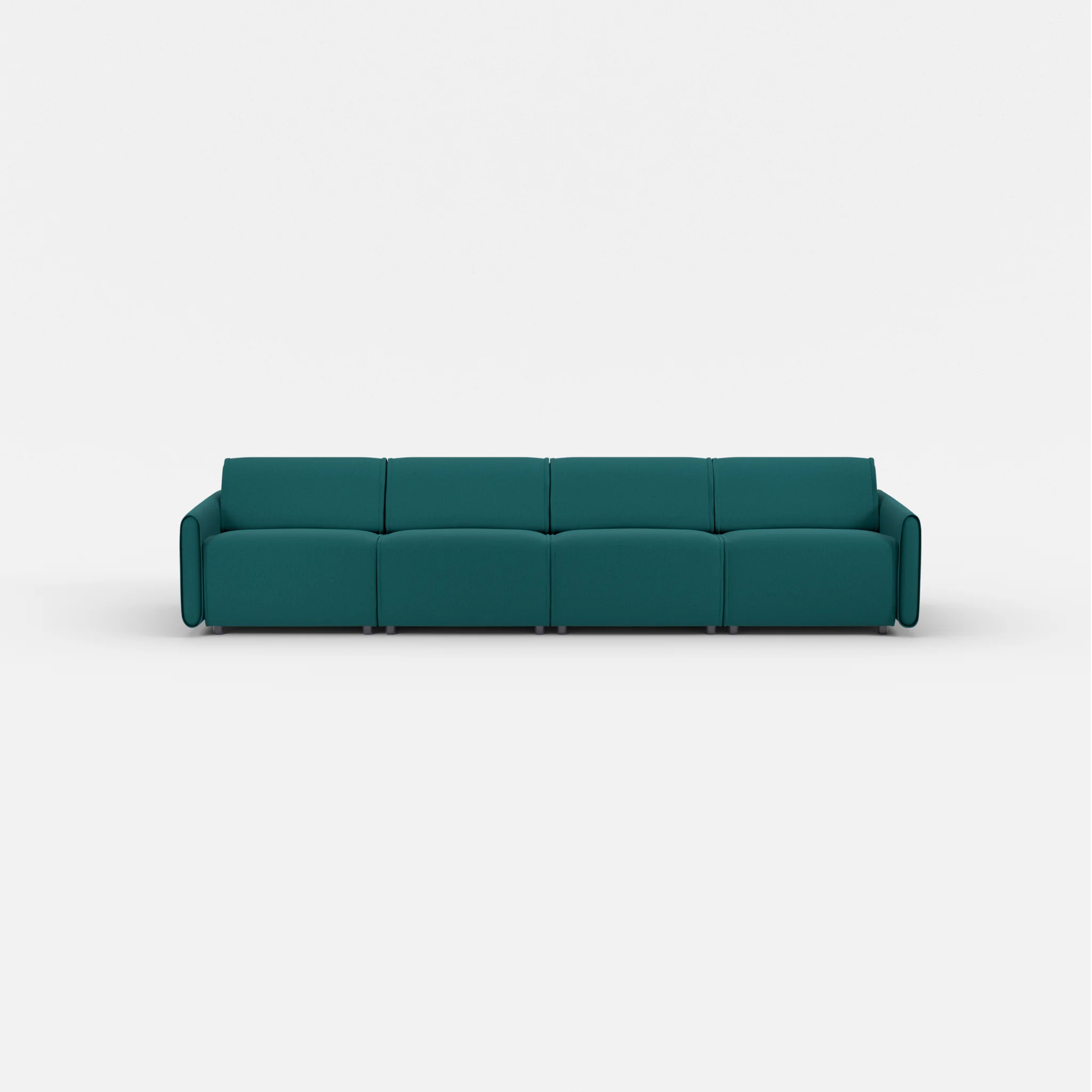4 Sitzer Sofa Belleform mit schmaler Armlehne 2 dama0018 in Türkis von vorne