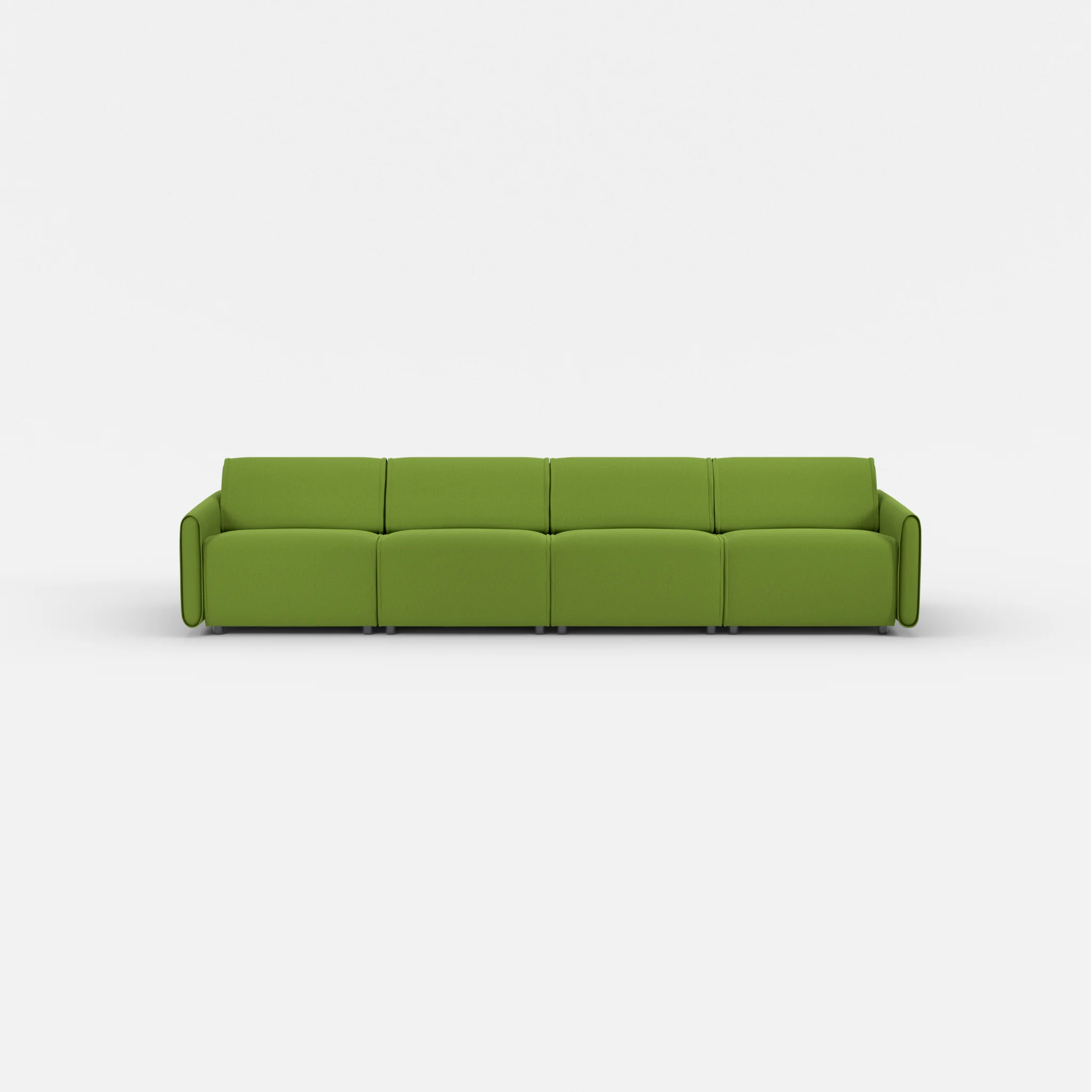 4 Sitzer Sofa Belleform mit schmaler Armlehne 2 dama0027 in Grün von vorne