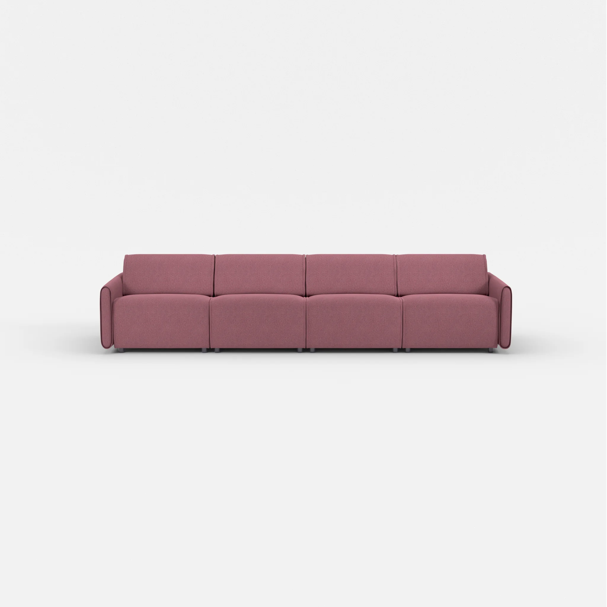 4 Sitzer Sofa Belleform mit schmaler Armlehne 2 dama0041 in Violett von vorne
