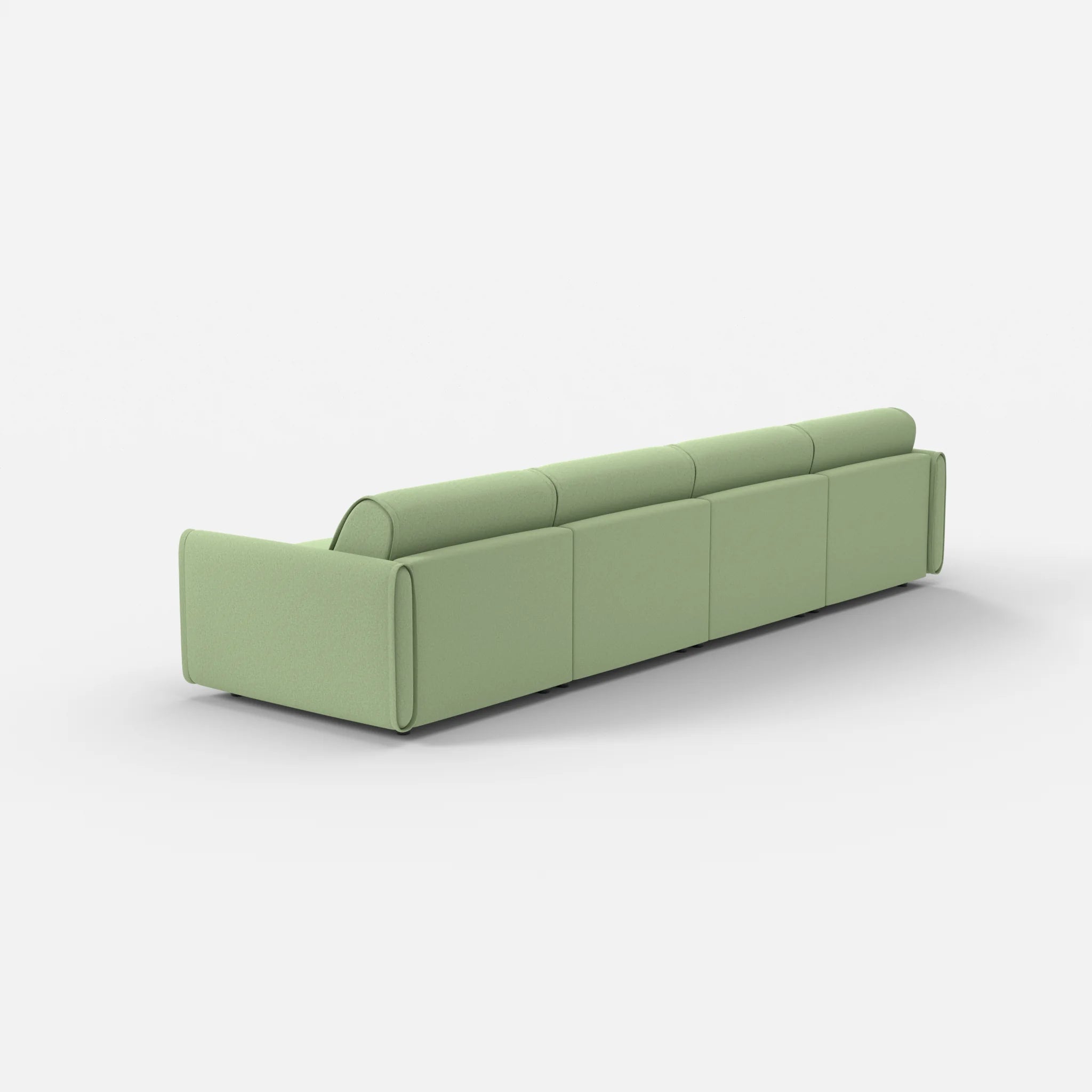 4 Sitzer Sofa Belleform mit schmaler Armlehne 2 dama0042 in Hellgrün von hinten