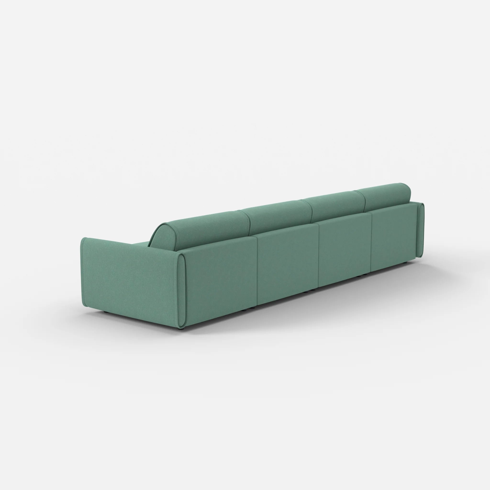 4 Sitzer Sofa Belleform mit schmaler Armlehne 2 dama0045 in Türkis von hinten