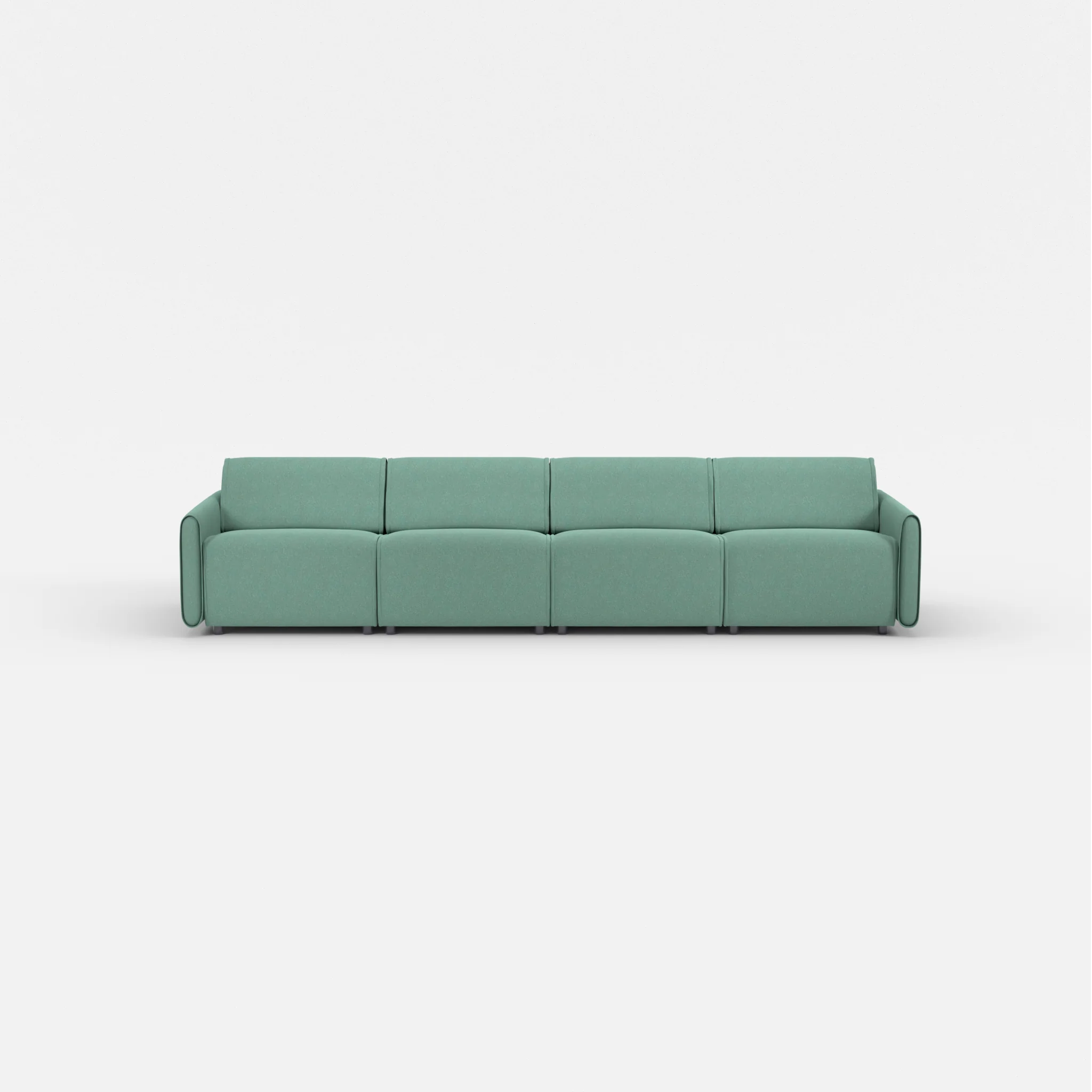 4 Sitzer Sofa Belleform mit schmaler Armlehne 2 dama0045 in Türkis von vorne