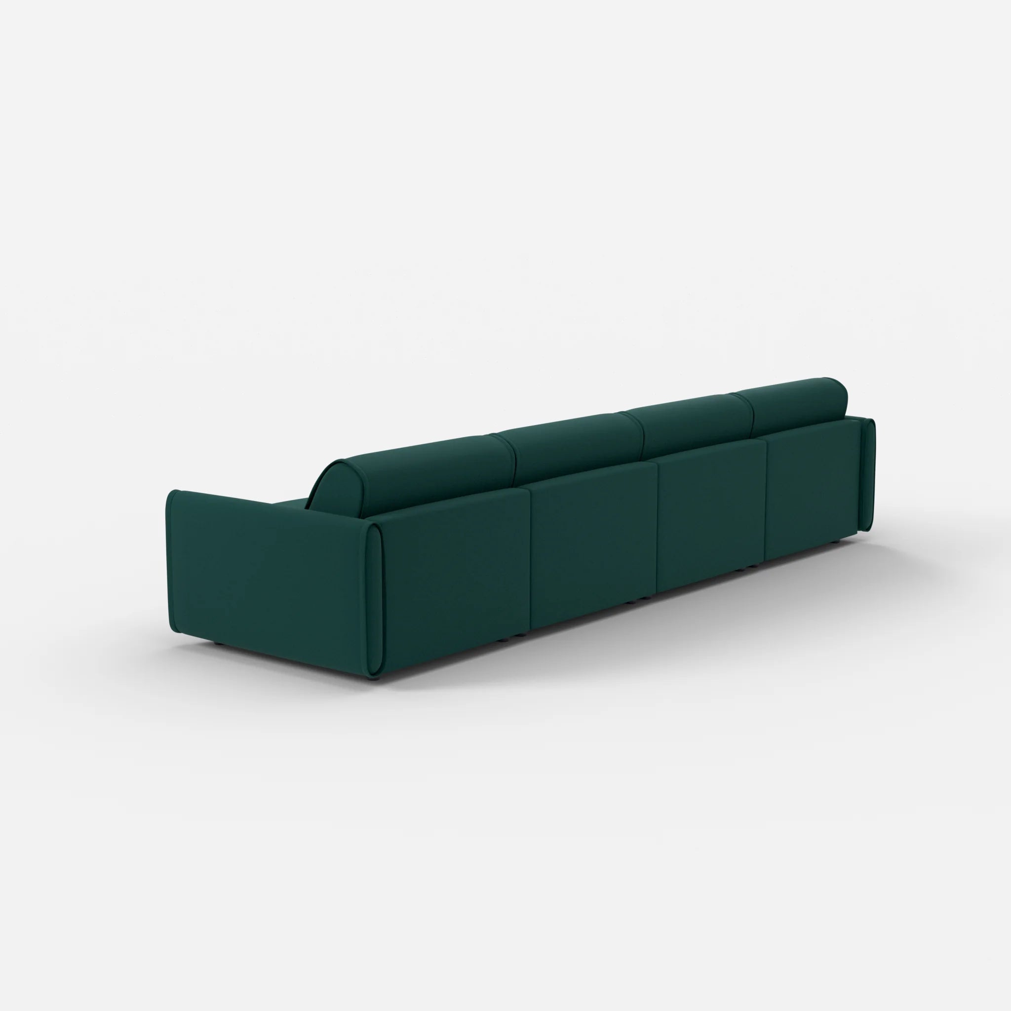 4 Sitzer Sofa Belleform mit schmaler Armlehne 2 dama0073 in Petrol von hinten