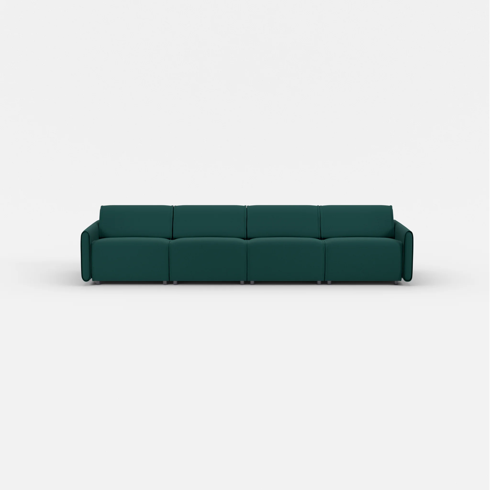 4 Sitzer Sofa Belleform mit schmaler Armlehne 2 dama0073 in Petrol von vorne