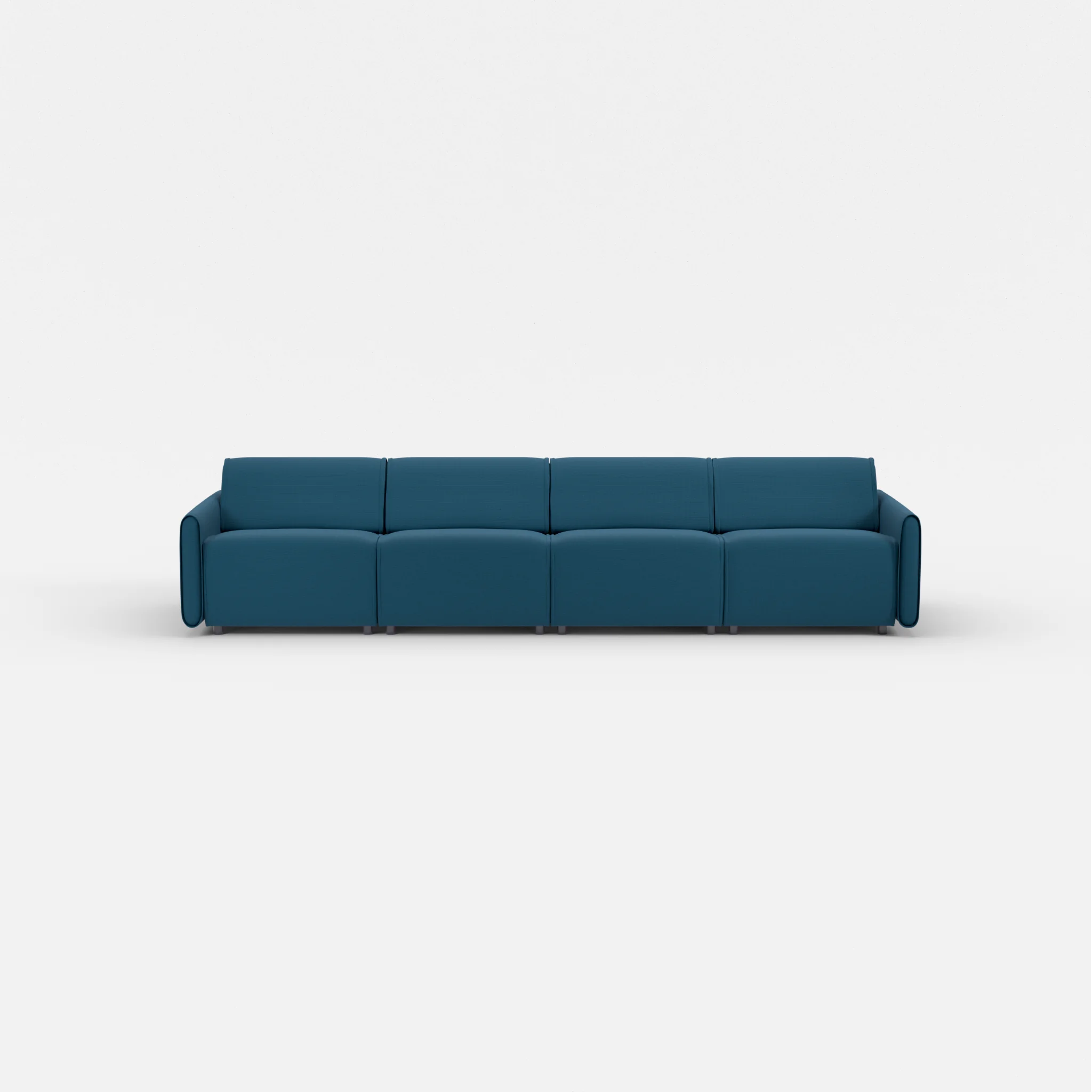 4 Sitzer Sofa Belleform mit schmaler Armlehne 2 nabucco6075 in Blau von vorne
