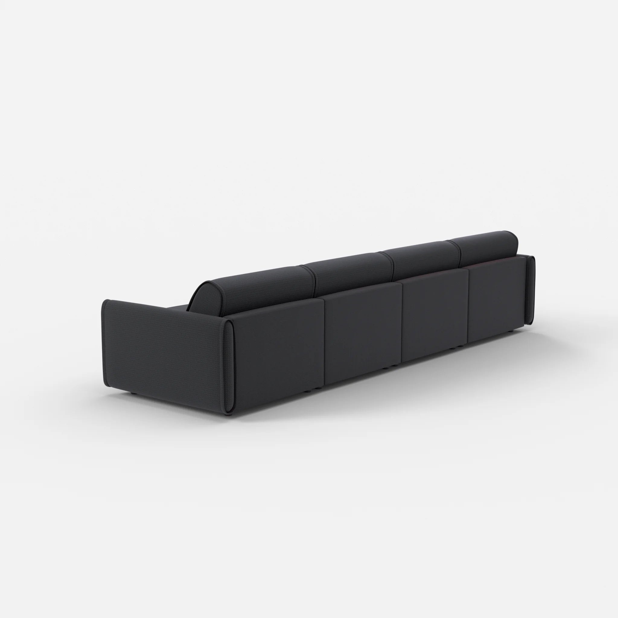 4 Sitzer Sofa Belleform mit schmaler Armlehne 2 nabucco8019 in Anthrazit von hinten