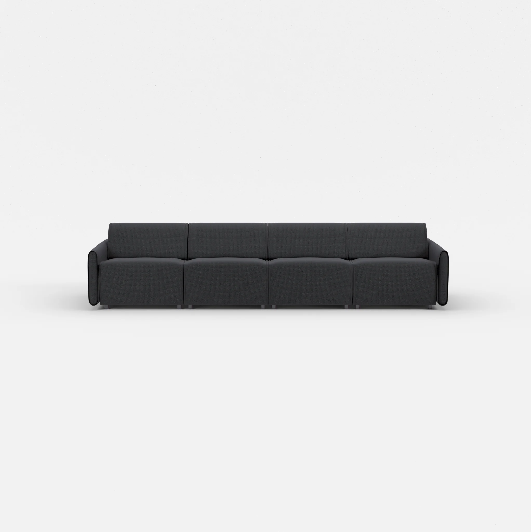 4 Sitzer Sofa Belleform mit schmaler Armlehne 2 nabucco8019 in Anthrazit von vorne