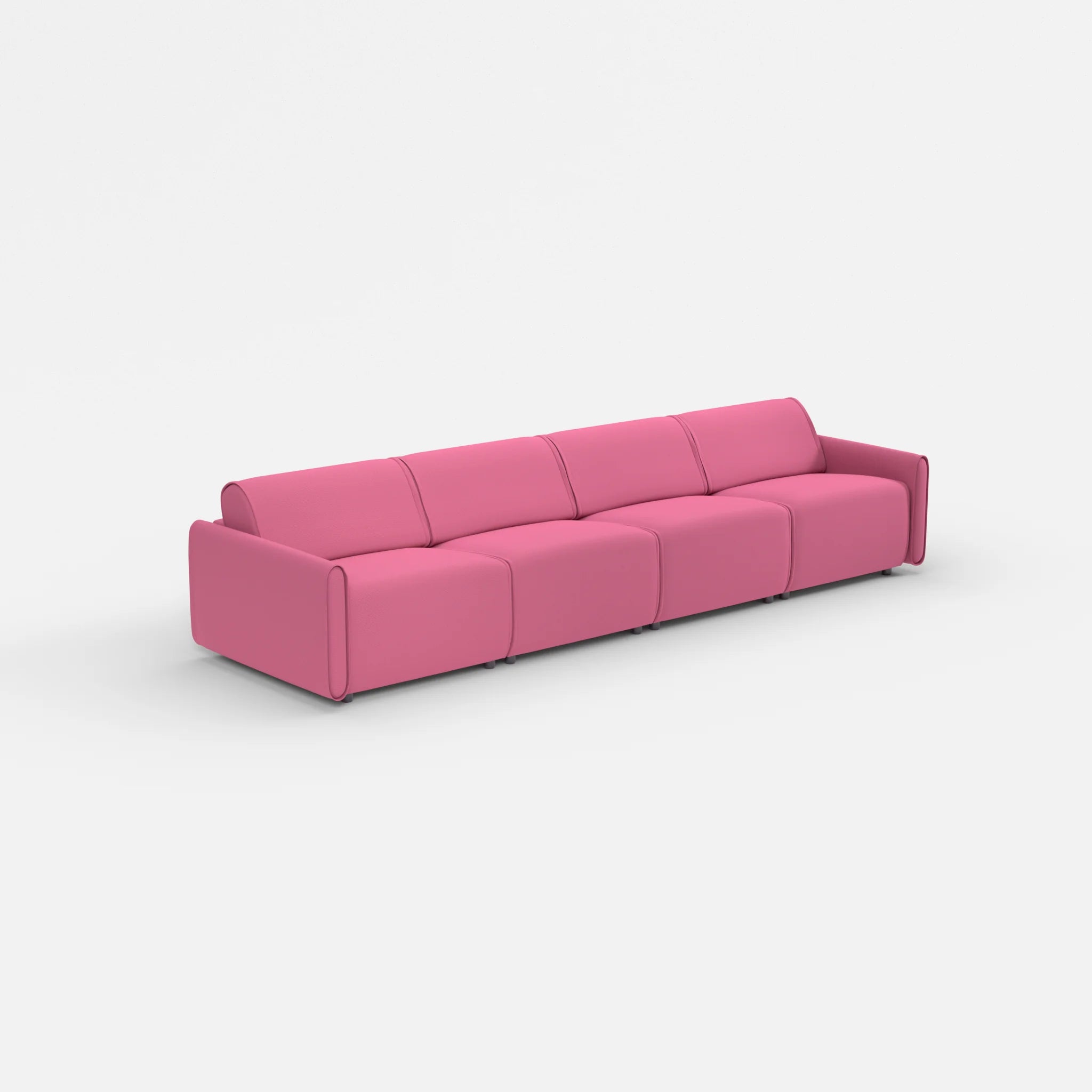 4 Sitzer Sofa Belleform mit schmaler Armlehne 2 novumlitchi in Violett von der Seite