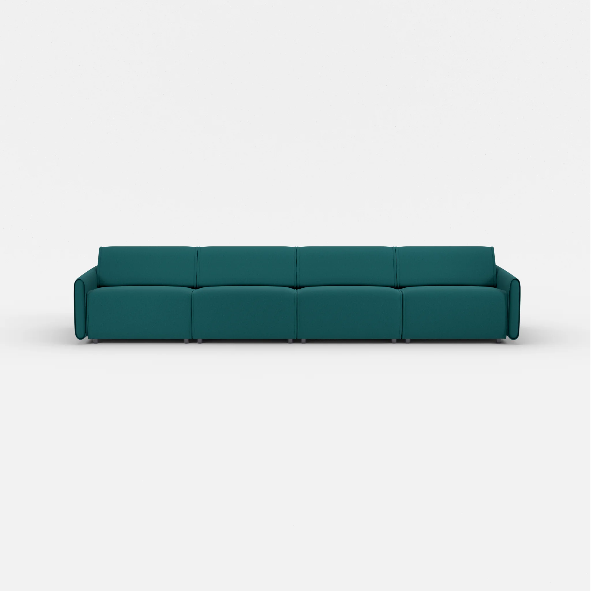 4 Sitzer Sofa Belleform mit schmaler Armlehne 3 dama0018 in Türkis von vorne