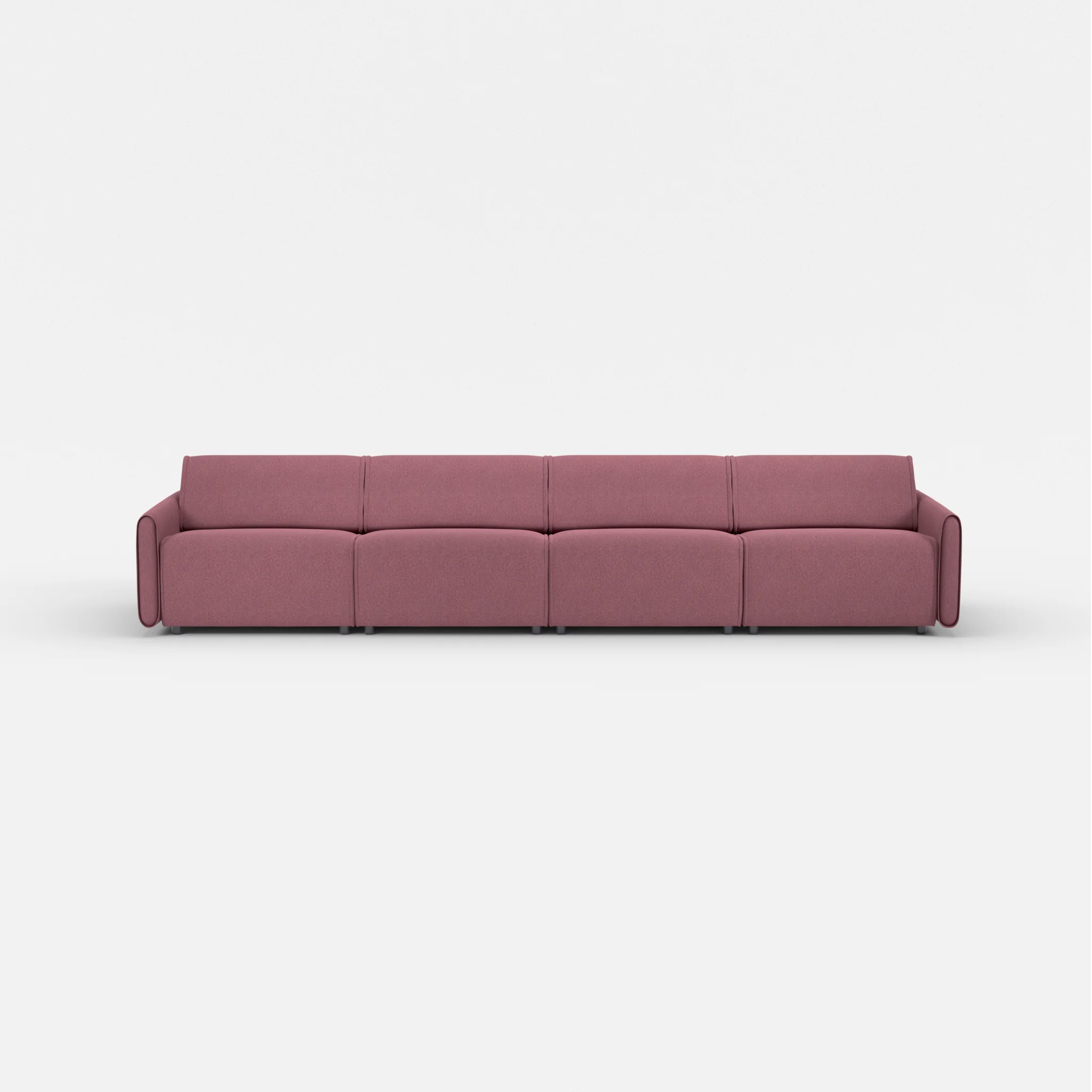 4 Sitzer Sofa Belleform mit schmaler Armlehne 3 dama0041 in Violett von vorne