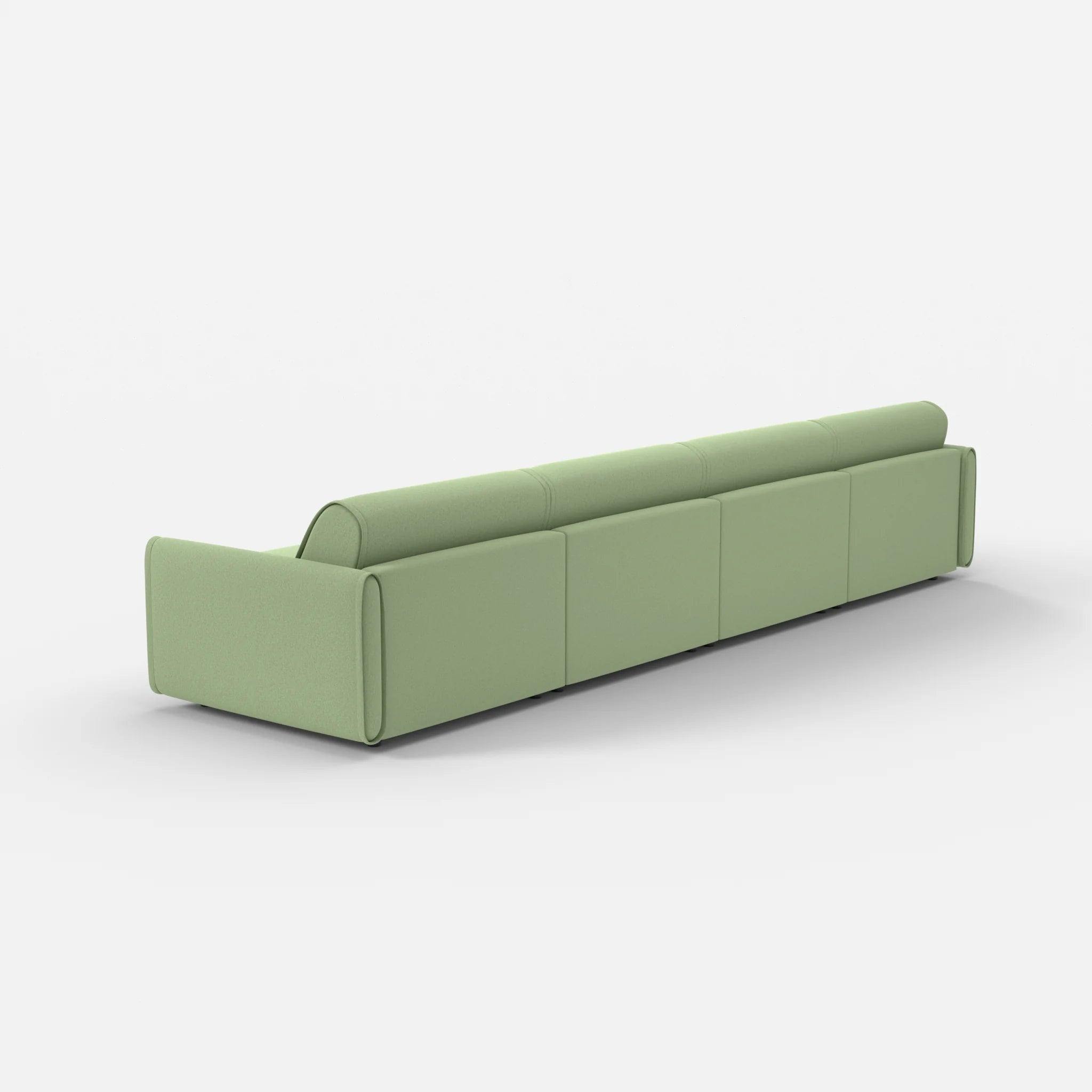 4 Sitzer Sofa Belleform mit schmaler Armlehne 3 dama0042 in Hellgrün von hinten