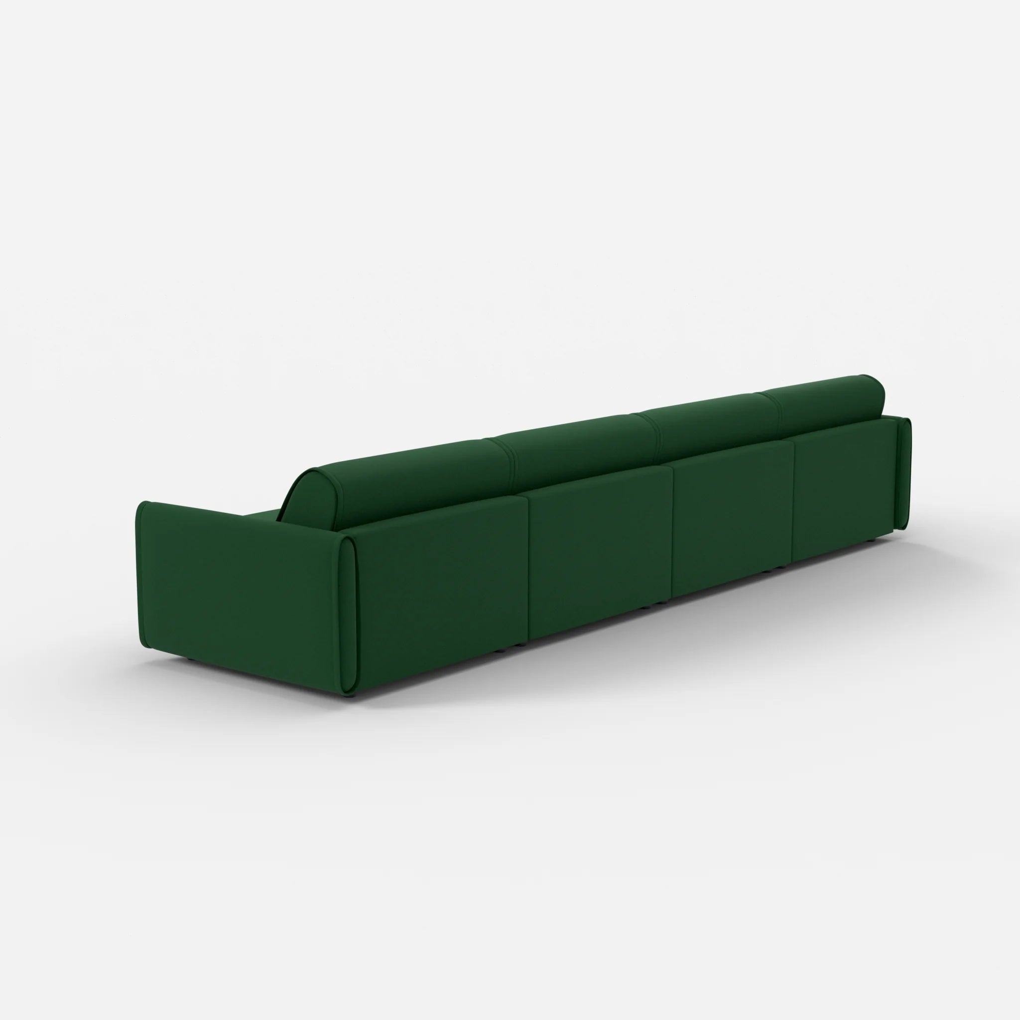 4 Sitzer Sofa Belleform mit schmaler Armlehne 3 dama0052 in Dunkelgrün von hinten