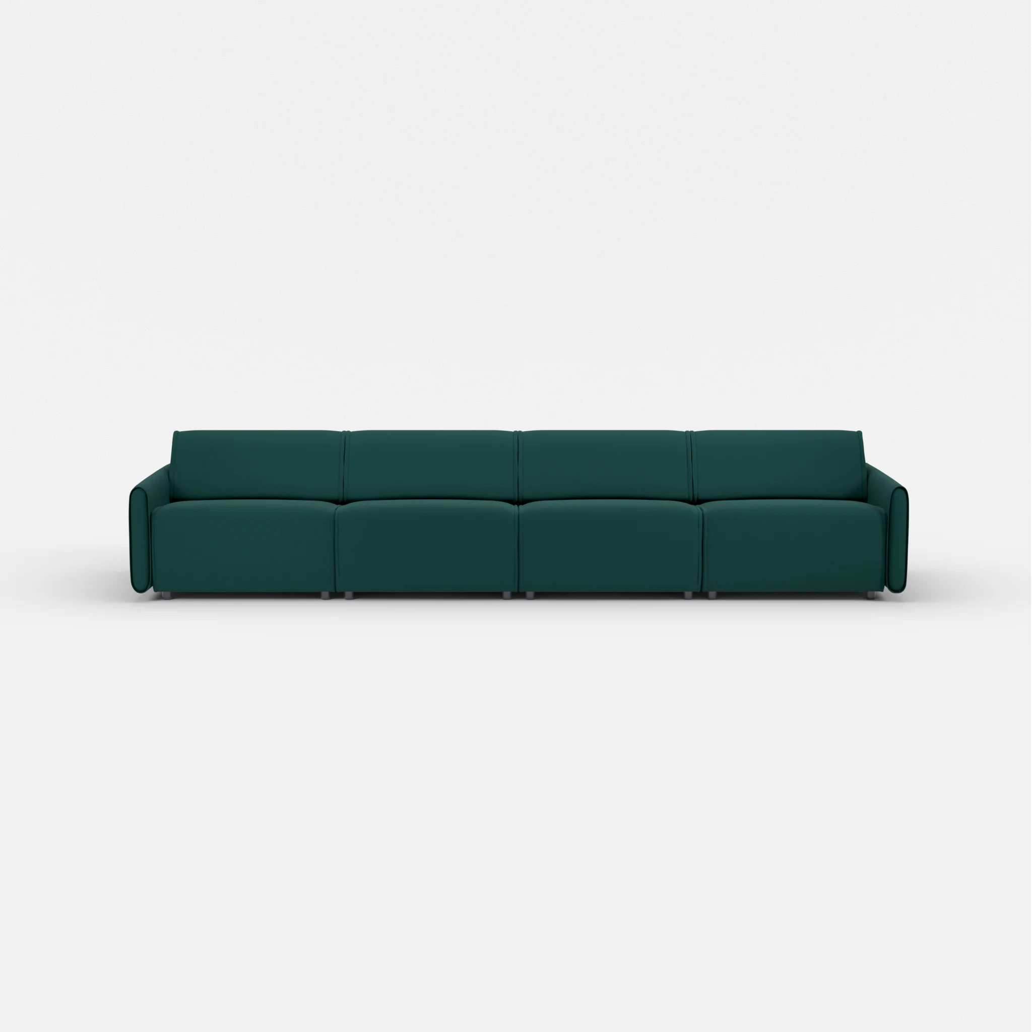 4 Sitzer Sofa Belleform mit schmaler Armlehne 3 dama0073 in Petrol von vorne