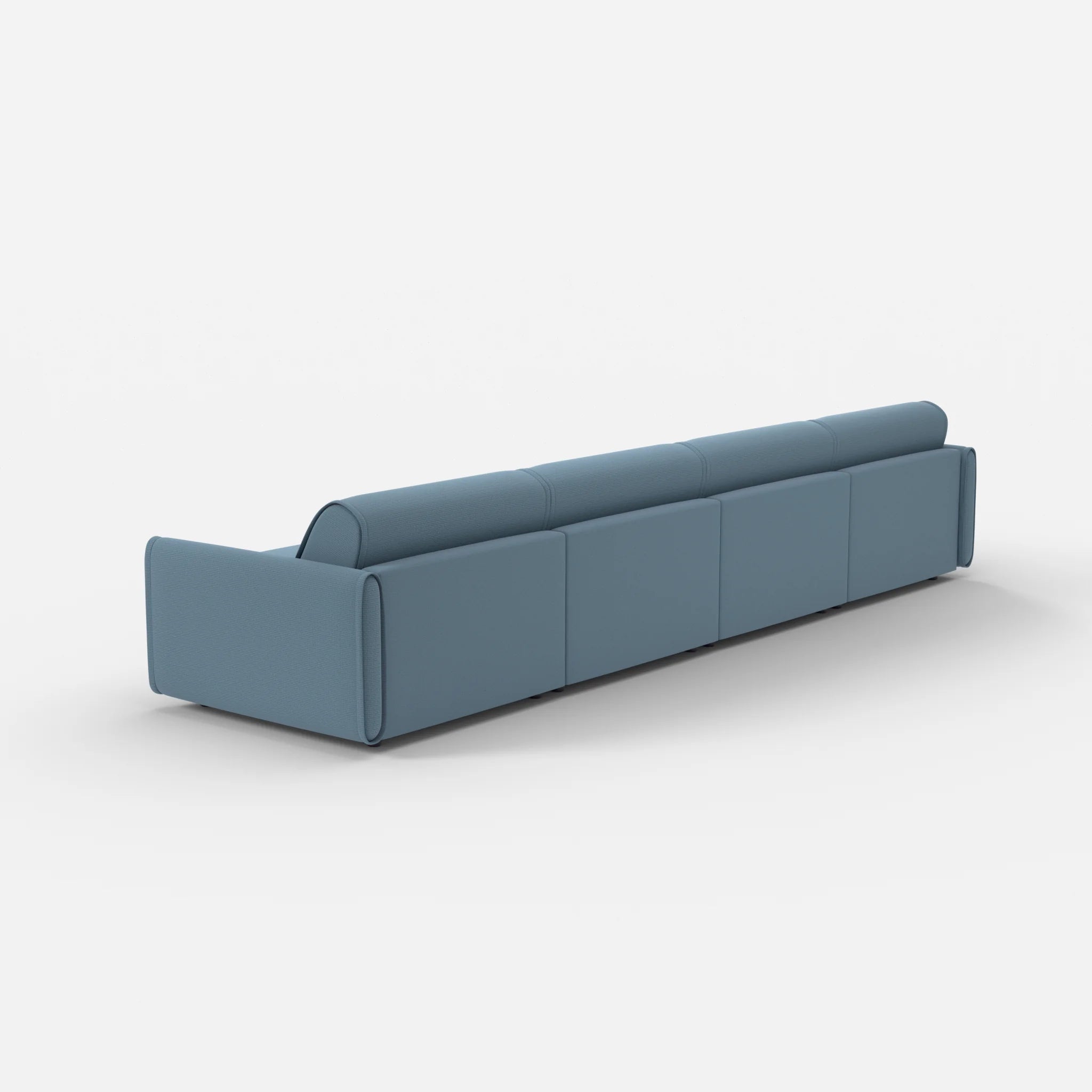4 Sitzer Sofa Belleform mit schmaler Armlehne 3 nabucco6043 in Blau von hinten