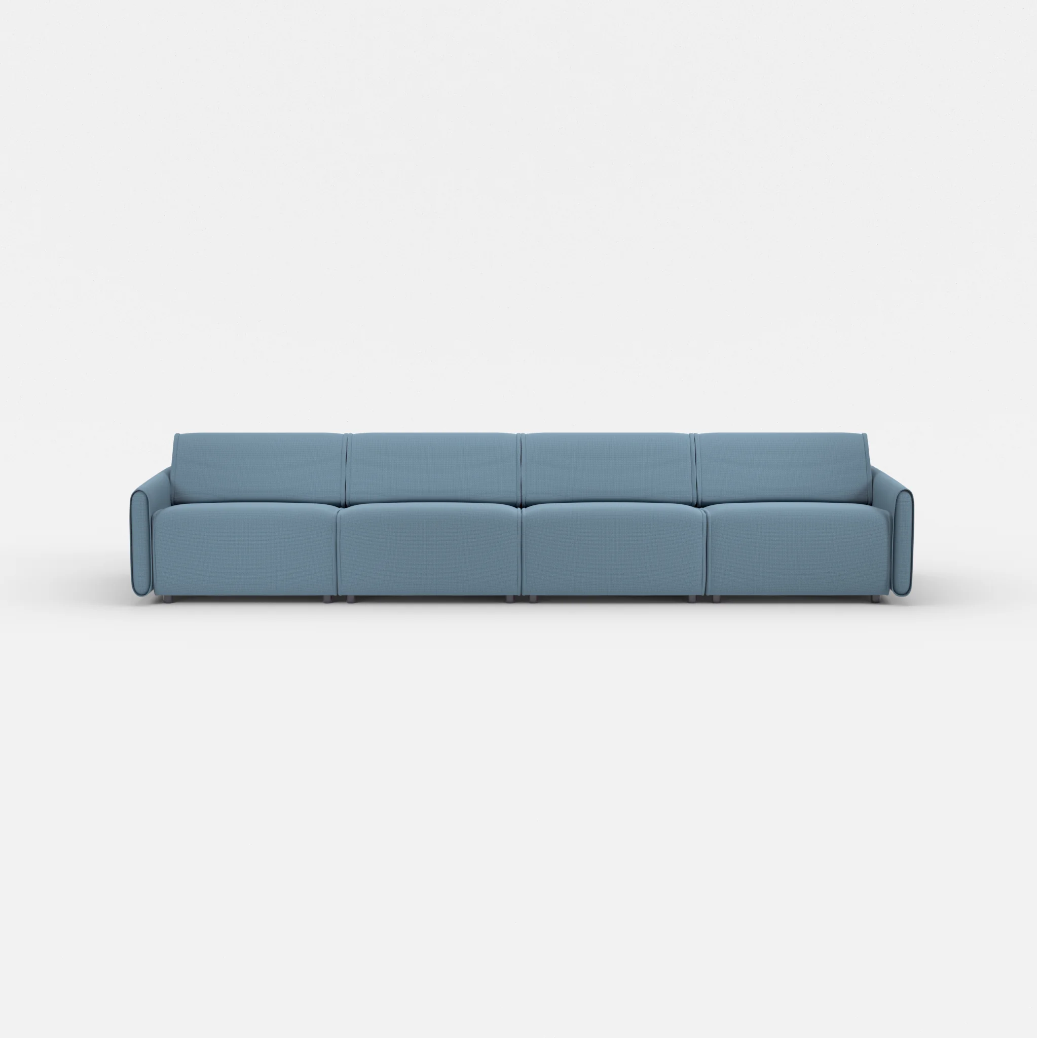 4 Sitzer Sofa Belleform mit schmaler Armlehne 3 nabucco6043 in Blau von vorne
