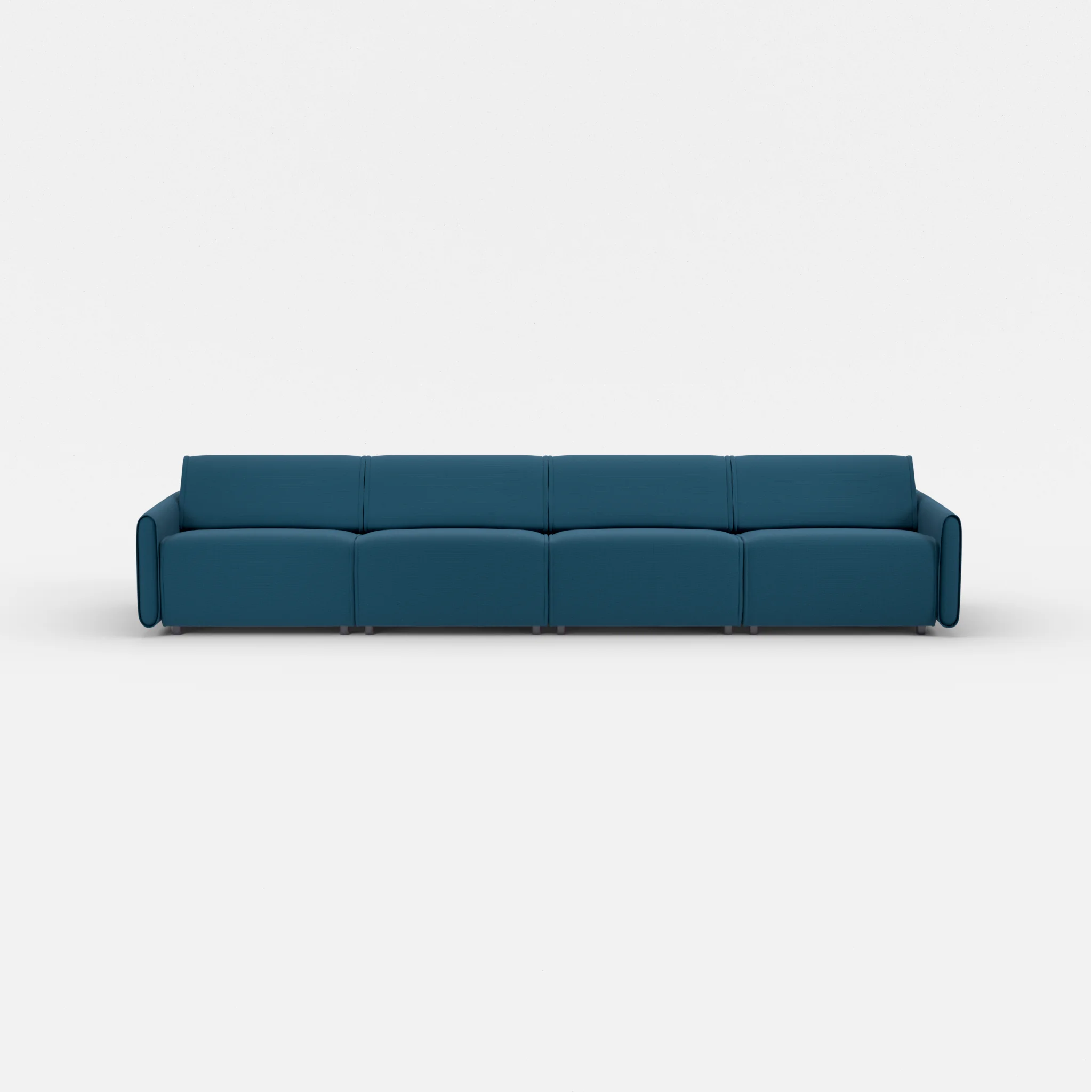 4 Sitzer Sofa Belleform mit schmaler Armlehne 3 nabucco6075 in Blau von vorne