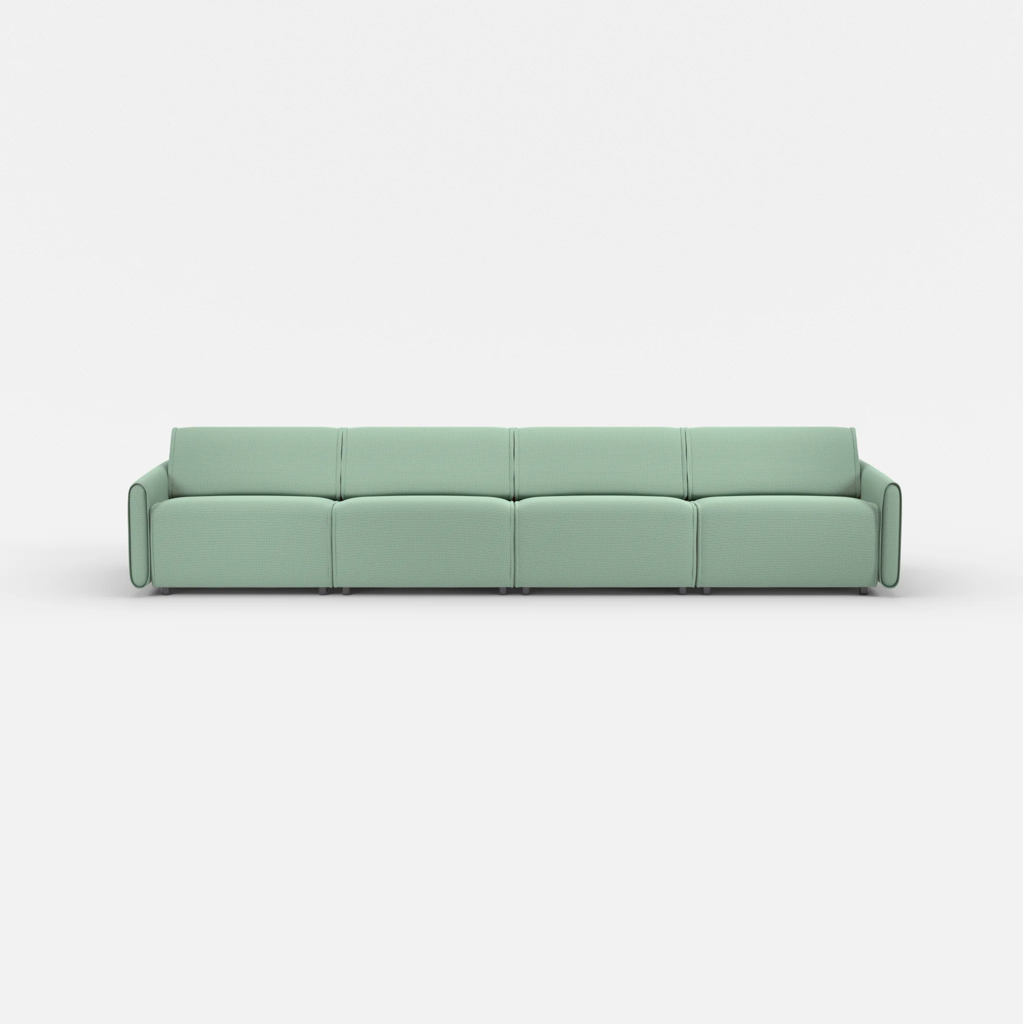 4 Sitzer Sofa Belleform mit schmaler Armlehne 3 nabucco7030 in Türkis von vorne