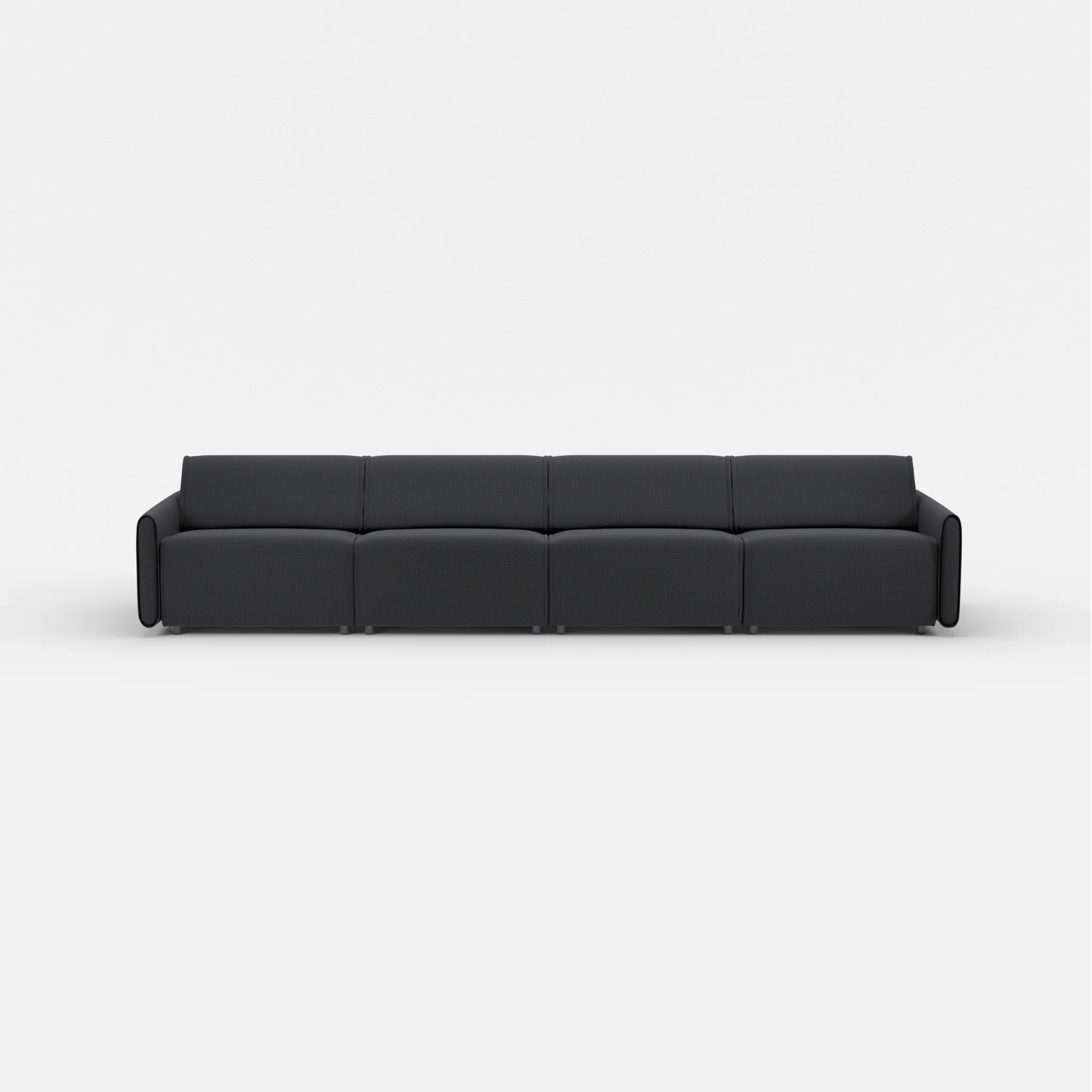 4 Sitzer Sofa Belleform mit schmaler Armlehne 3 nabucco8019 in Anthrazit von vorne