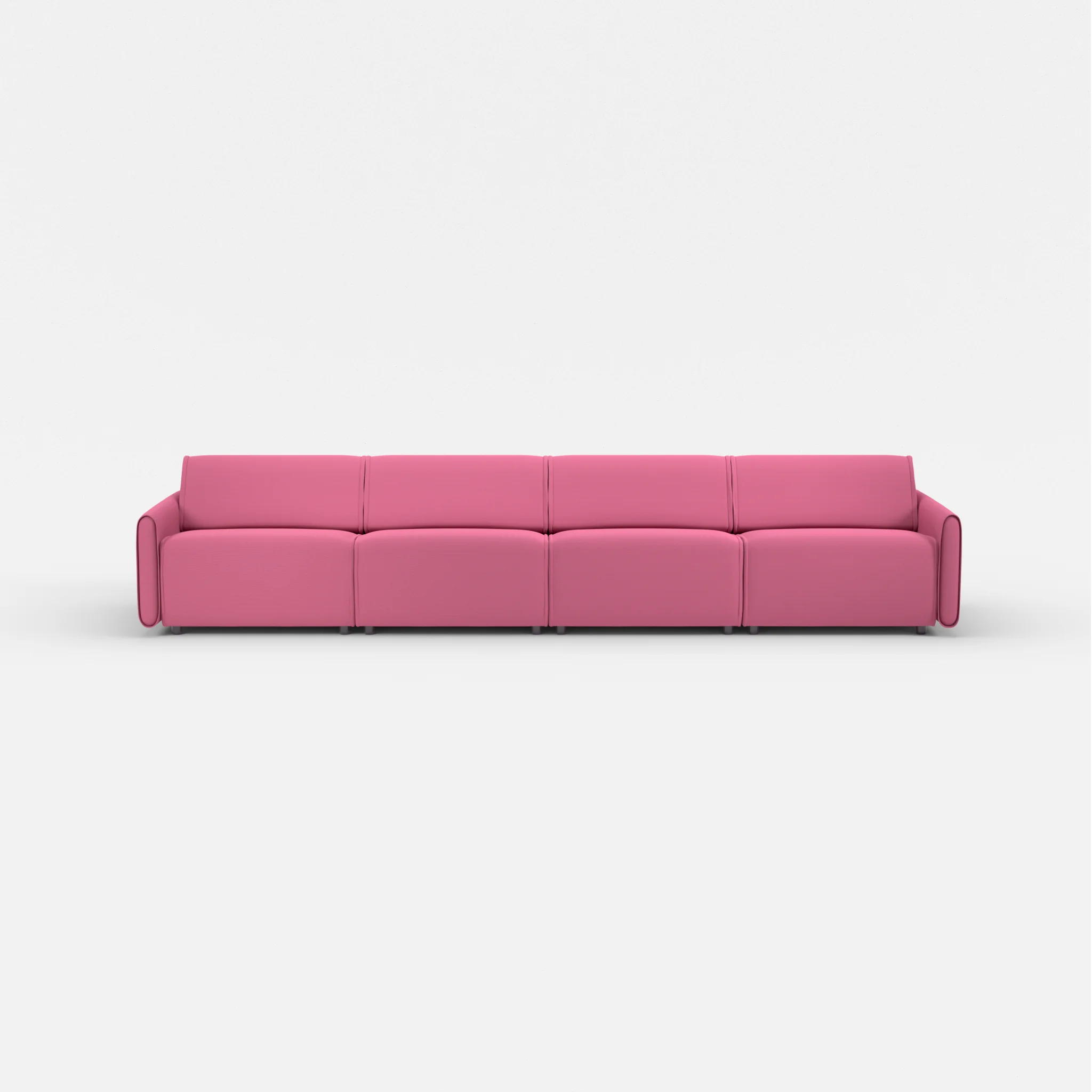 4 Sitzer Sofa Belleform mit schmaler Armlehne 3 novumlitchi in Violett von vorne