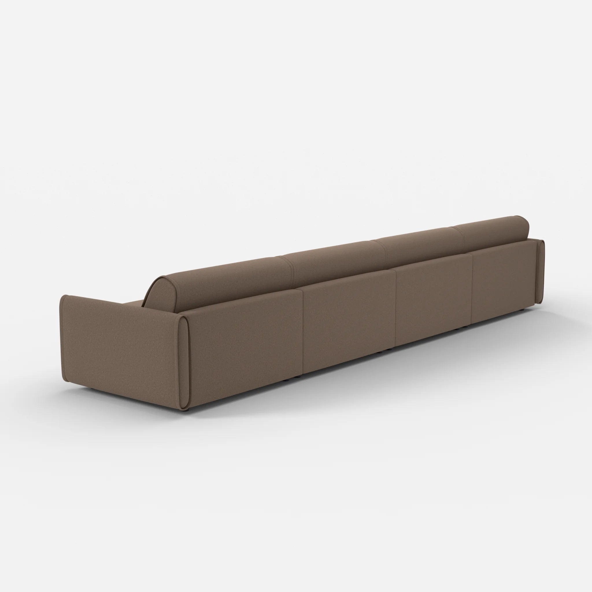 4 Sitzer Sofa Belleform mit schmaler Armlehne 4 dama0051 in Braun von hinten