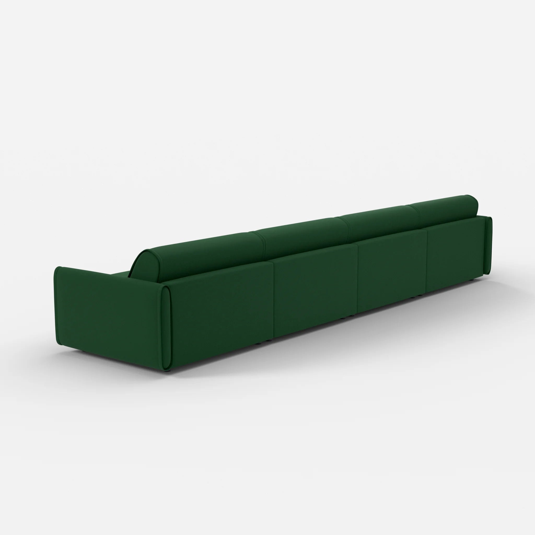 4 Sitzer Sofa Belleform mit schmaler Armlehne 4 dama0052 in Dunkelgrün von hinten