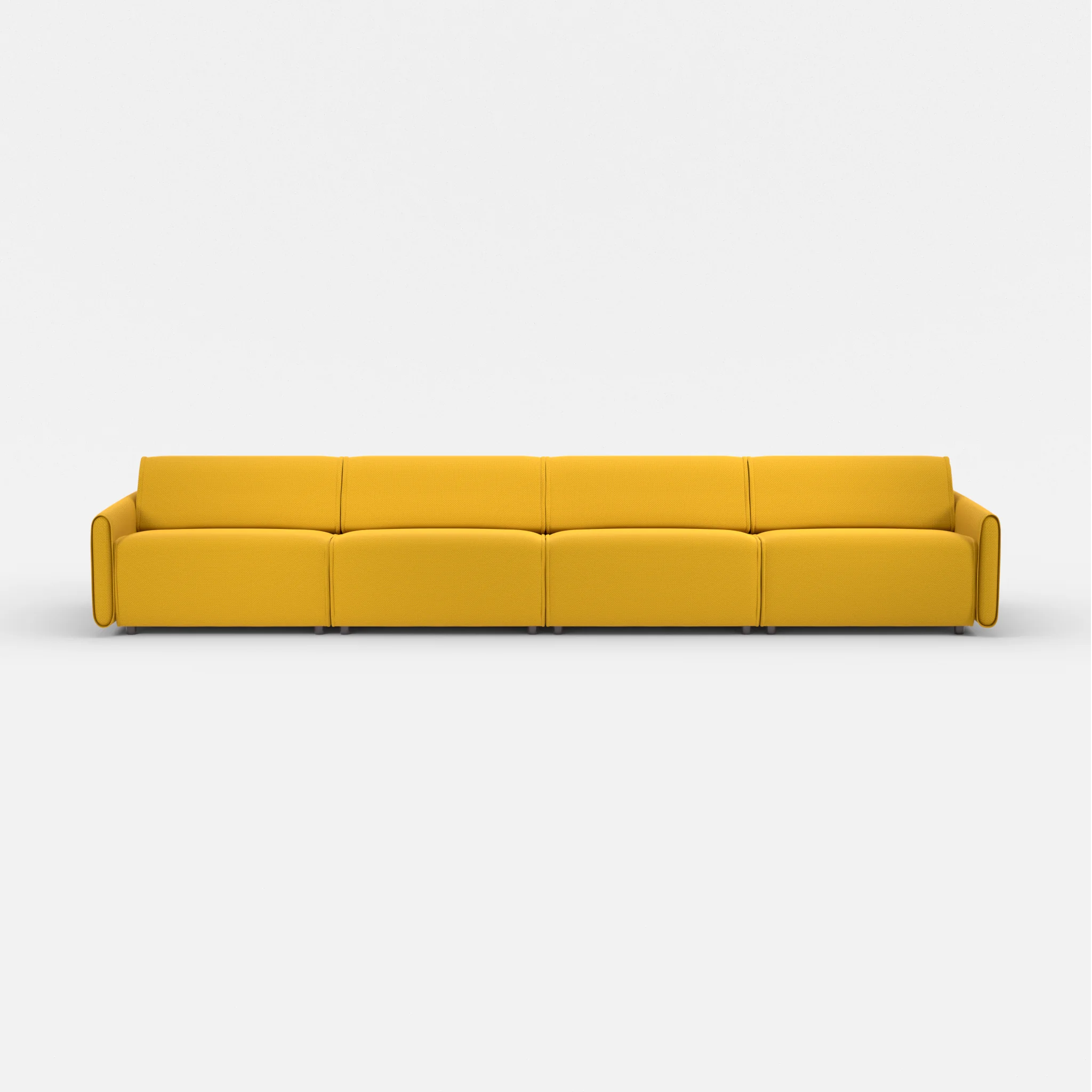 4 Sitzer Sofa Belleform mit schmaler Armlehne 4 nabucco3019 in Curry von vorne