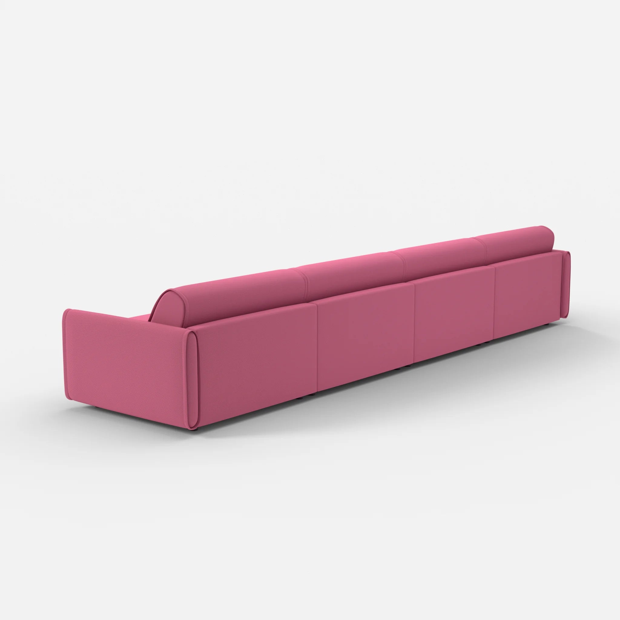 4 Sitzer Sofa Belleform mit schmaler Armlehne 4 novumlitchi in Violett von hinten