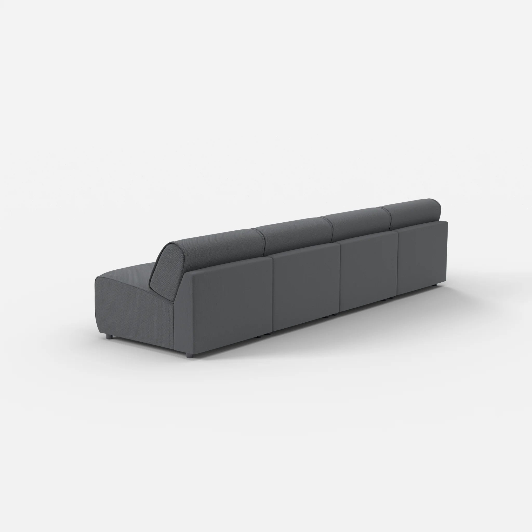 4 Sitzer Sofa Belleform ohne Armlehne 2 credoasphalt in Anthrazit von hinten
