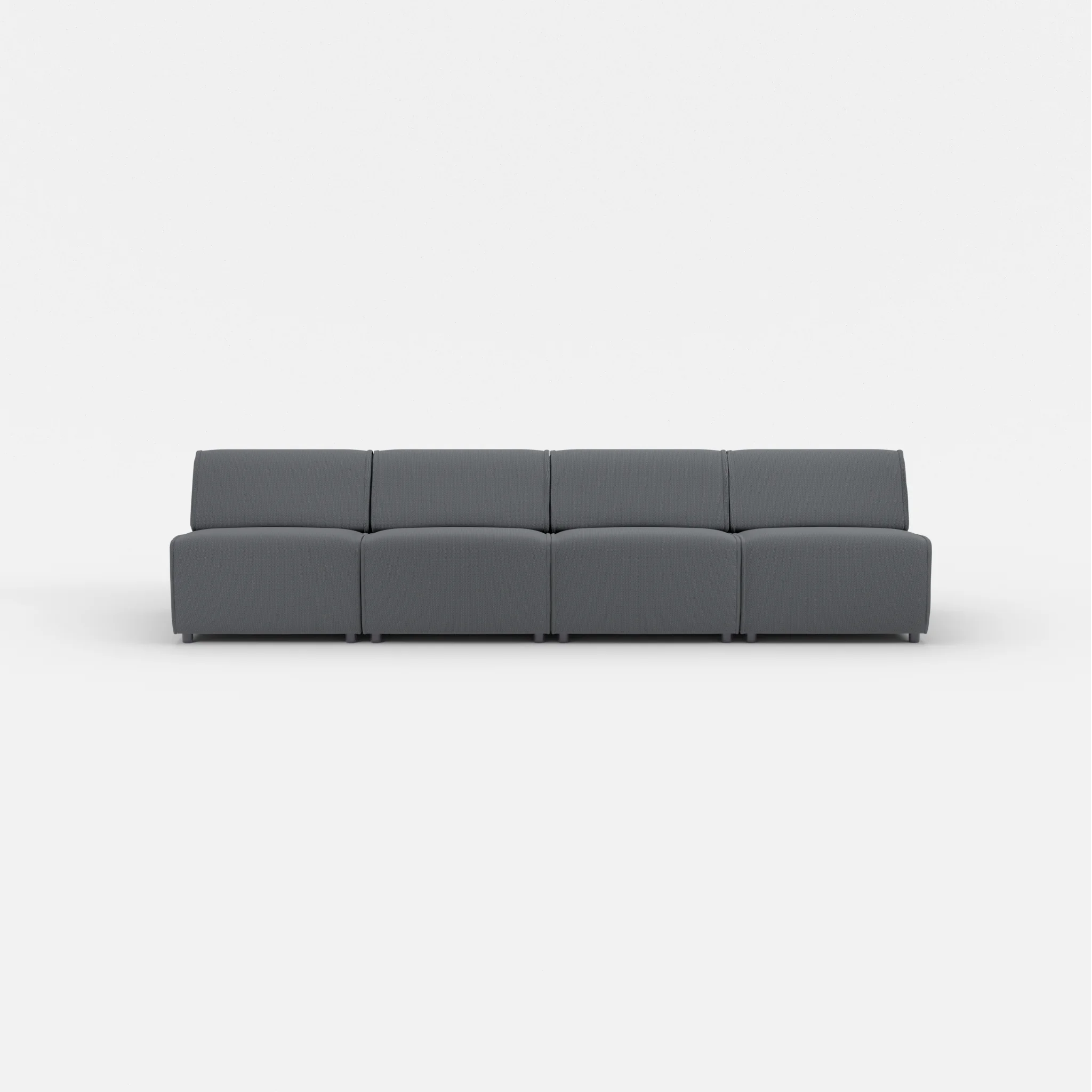 4 Sitzer Sofa Belleform ohne Armlehne 2 credoasphalt in Anthrazit von vorne