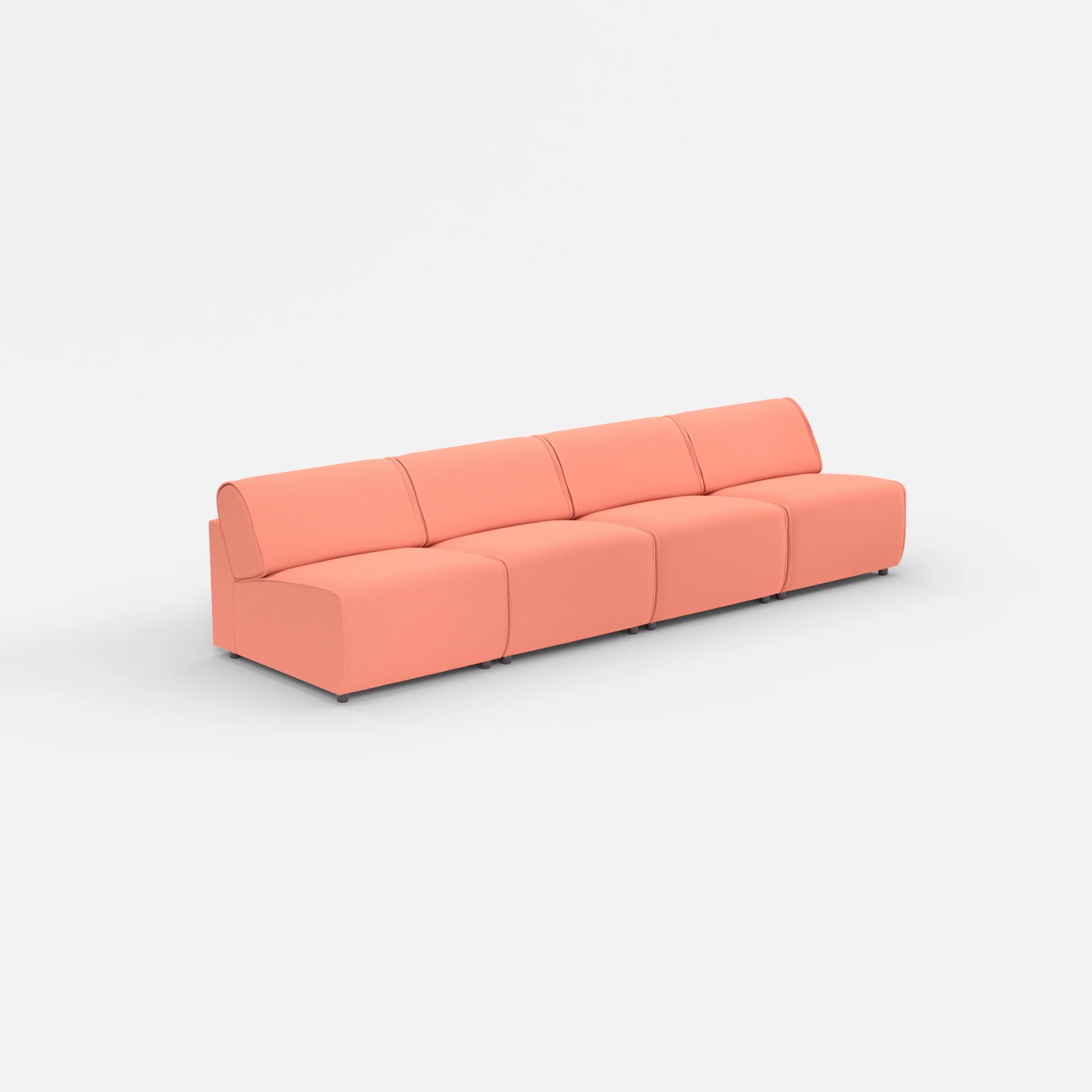 4 Sitzer Sofa Belleform ohne Armlehne 2 credograpefruit in Coral von der Seite
