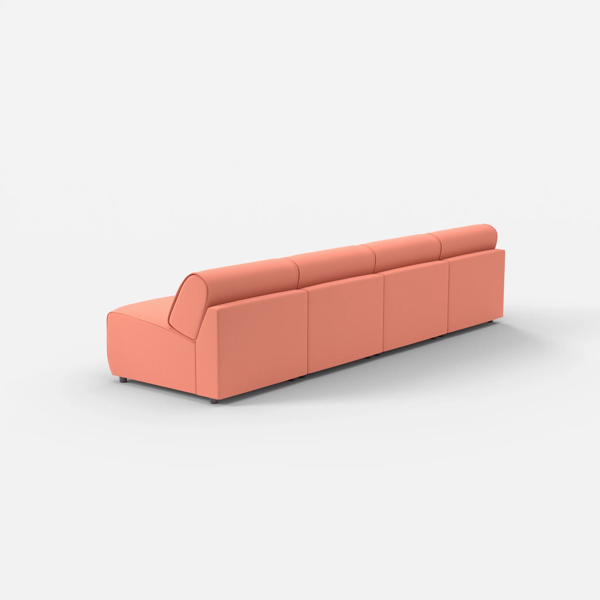 4 Sitzer Sofa Belleform ohne Armlehne 2 credograpefruit in Coral von hinten