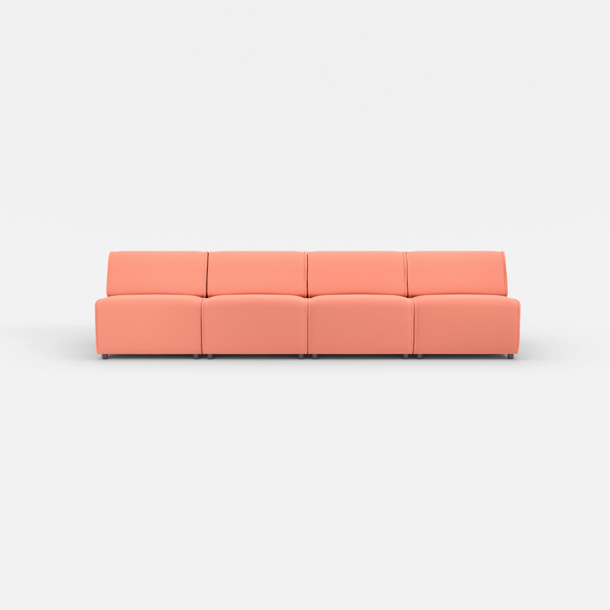 4 Sitzer Sofa Belleform ohne Armlehne 2 credograpefruit in Coral von vorne