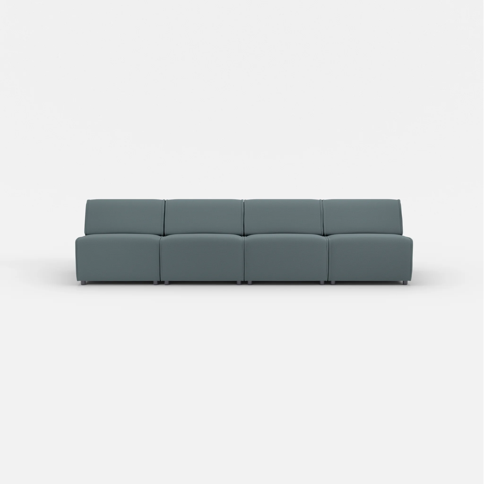 4 Sitzer Sofa Belleform ohne Armlehne 2 credojaspis in Türkis von vorne