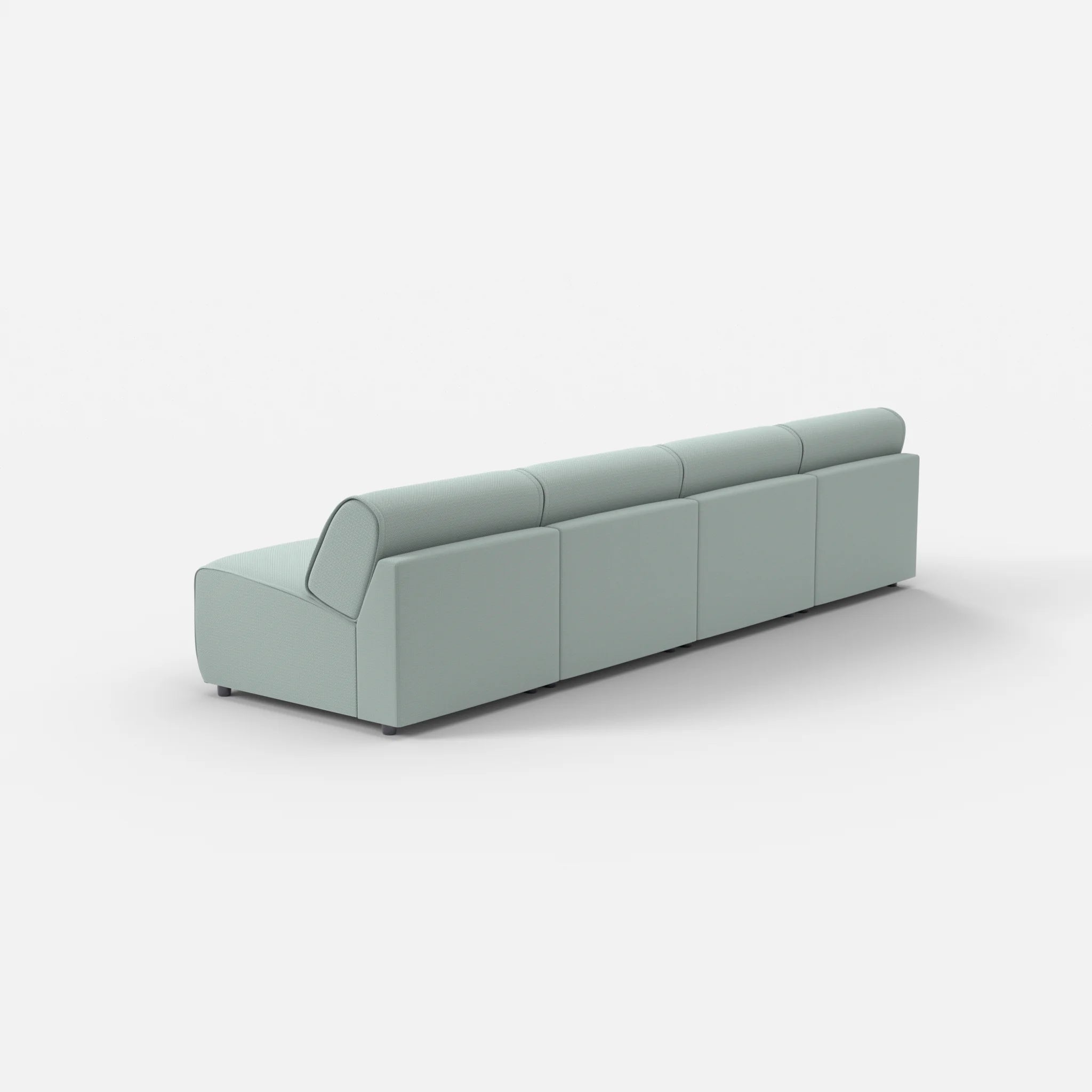 4 Sitzer Sofa Belleform ohne Armlehne 2 credolake in Graublau von hinten