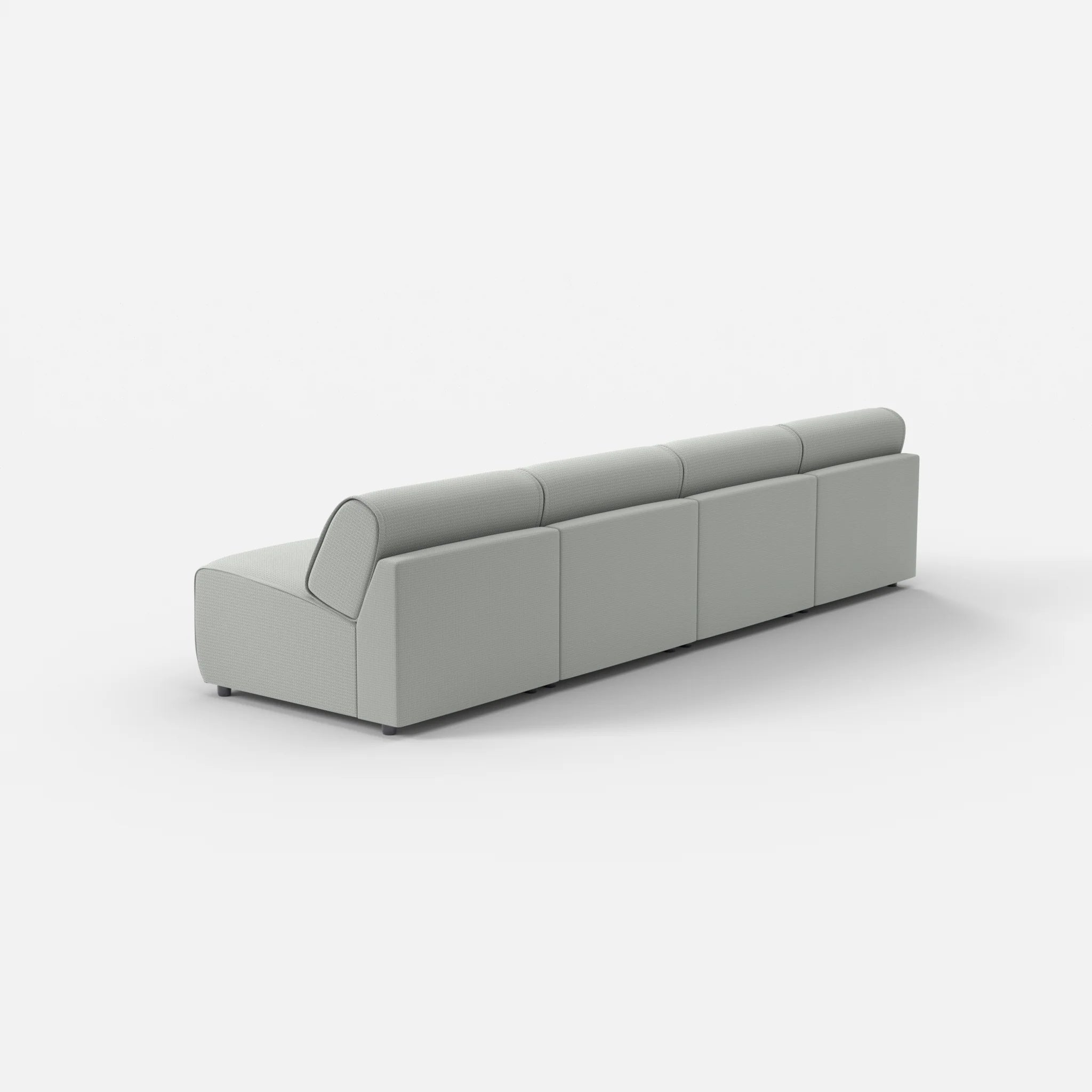 4 Sitzer Sofa Belleform ohne Armlehne 2 credopepper in Dunkelgrau von hinten